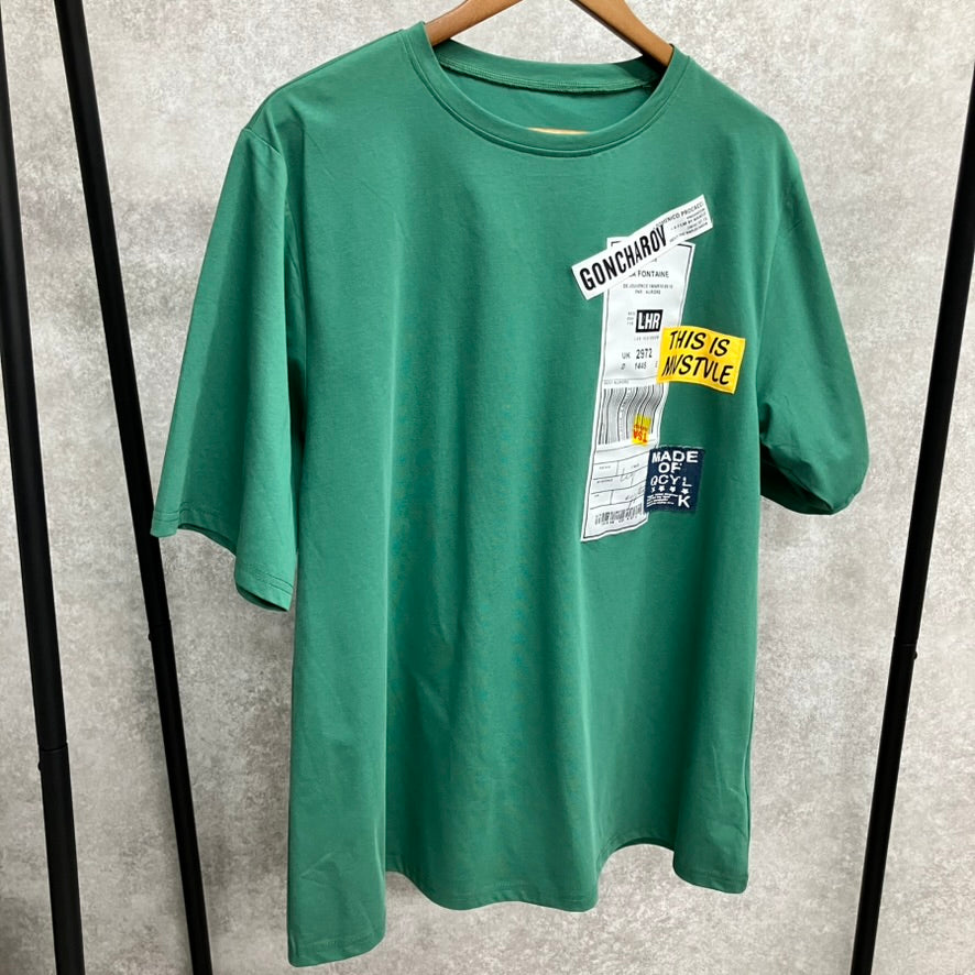 ステッカービッグTシャツ グリーン※8/6~12迄に順次発送予定
