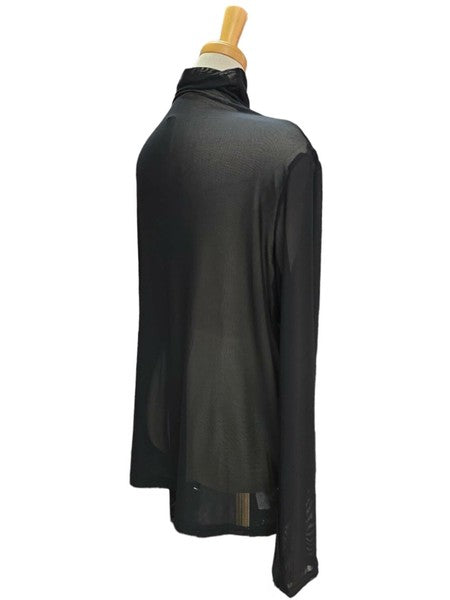 メッシュロングTシャツ ブラック ※11/18迄に順次発送予定