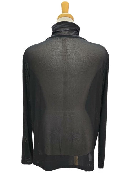 メッシュロングTシャツ ブラック ※11/18迄に順次発送予定
