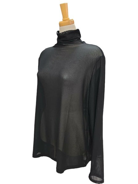 メッシュロングTシャツ ブラック ※11/18迄に順次発送予定