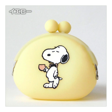 【GM018】スヌーピーがま口 イエロー *6/25-7/1順次発送予定