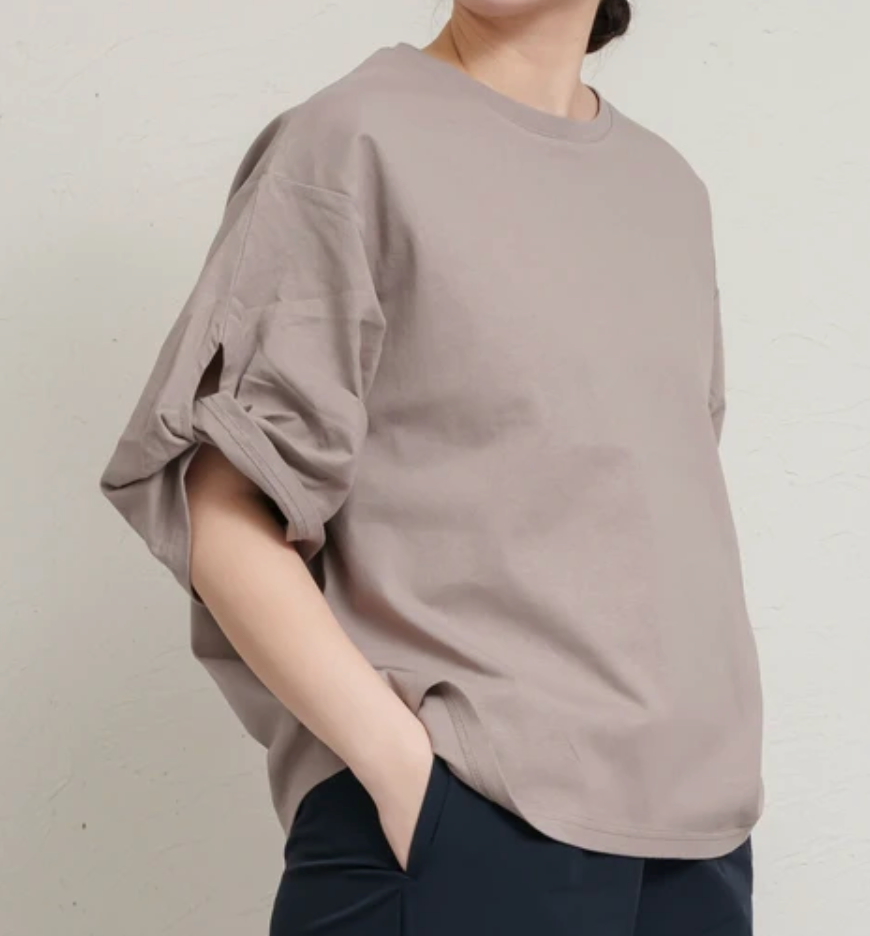 ねじり袖プルオーバー モカ※6/4~10迄に順次発送予定