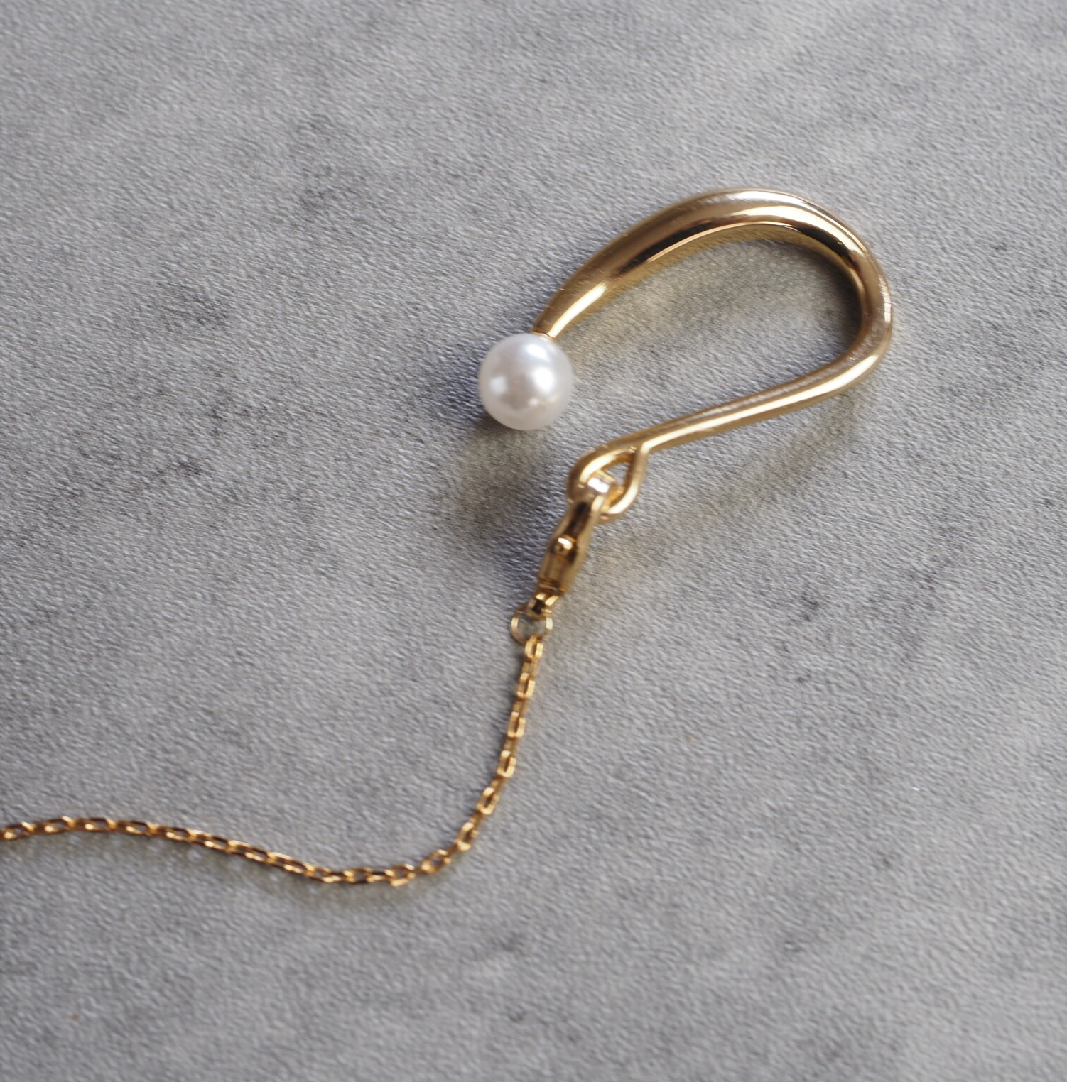 パール付ロングデザインカフ ゴールド※7/16~22迄に順次発送予定