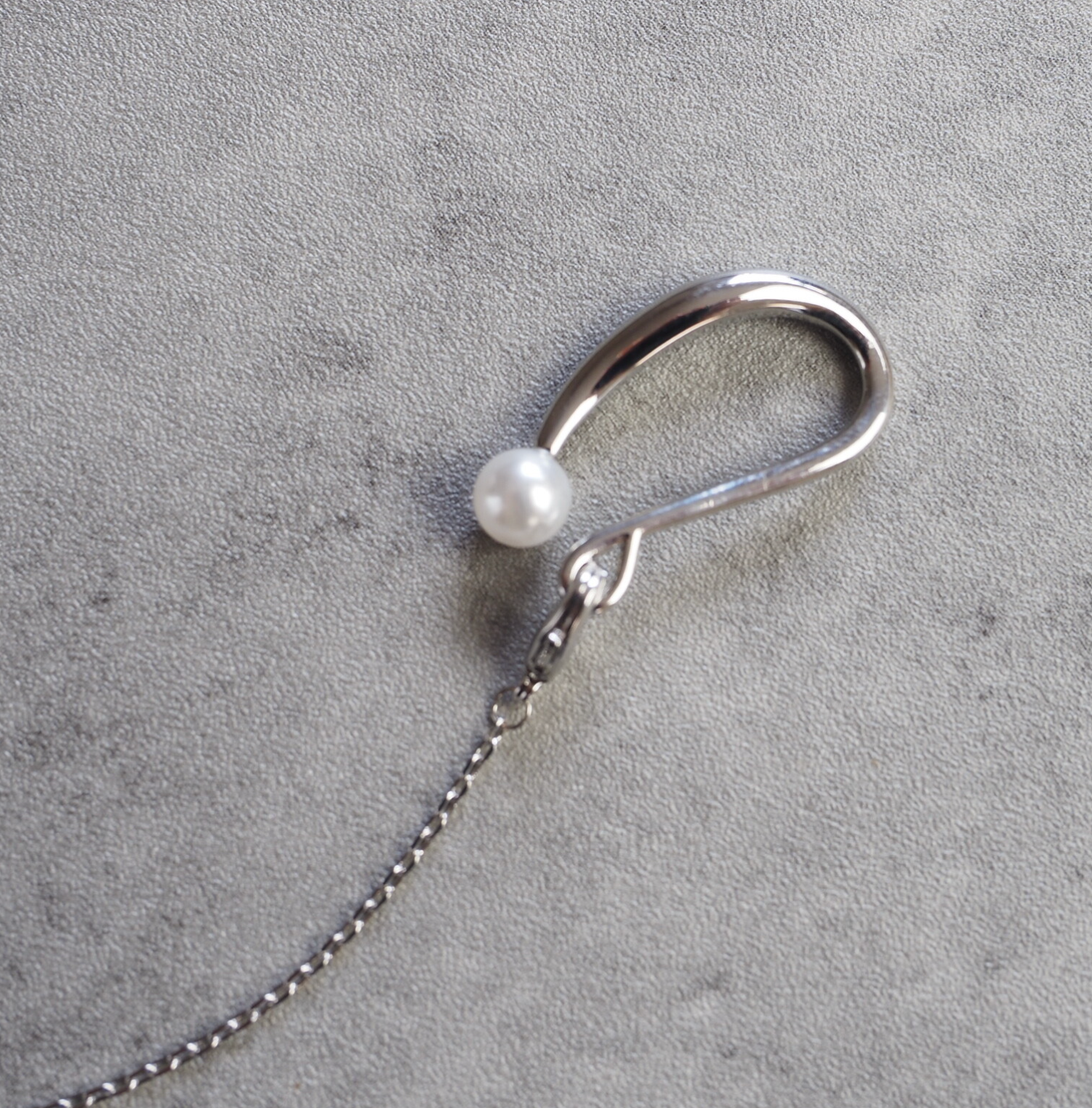 パール付ロングデザインカフ シルバー※7/16~22迄に順次発送予定