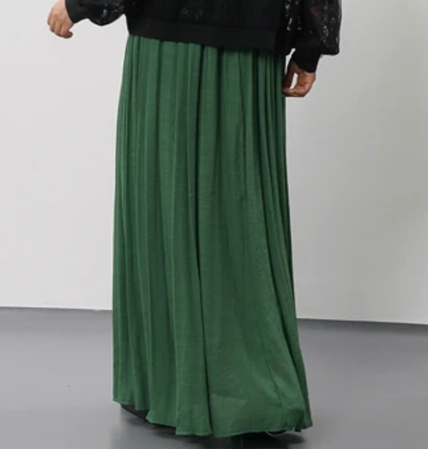 ギャザーマキシスカート グリーン※7/30~8/5迄に順次発送予定