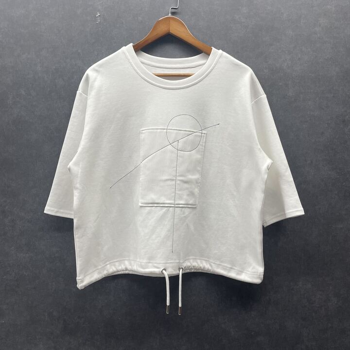 ステッチデザインプルオーバー ホワイト※4/15迄に順次発送予定