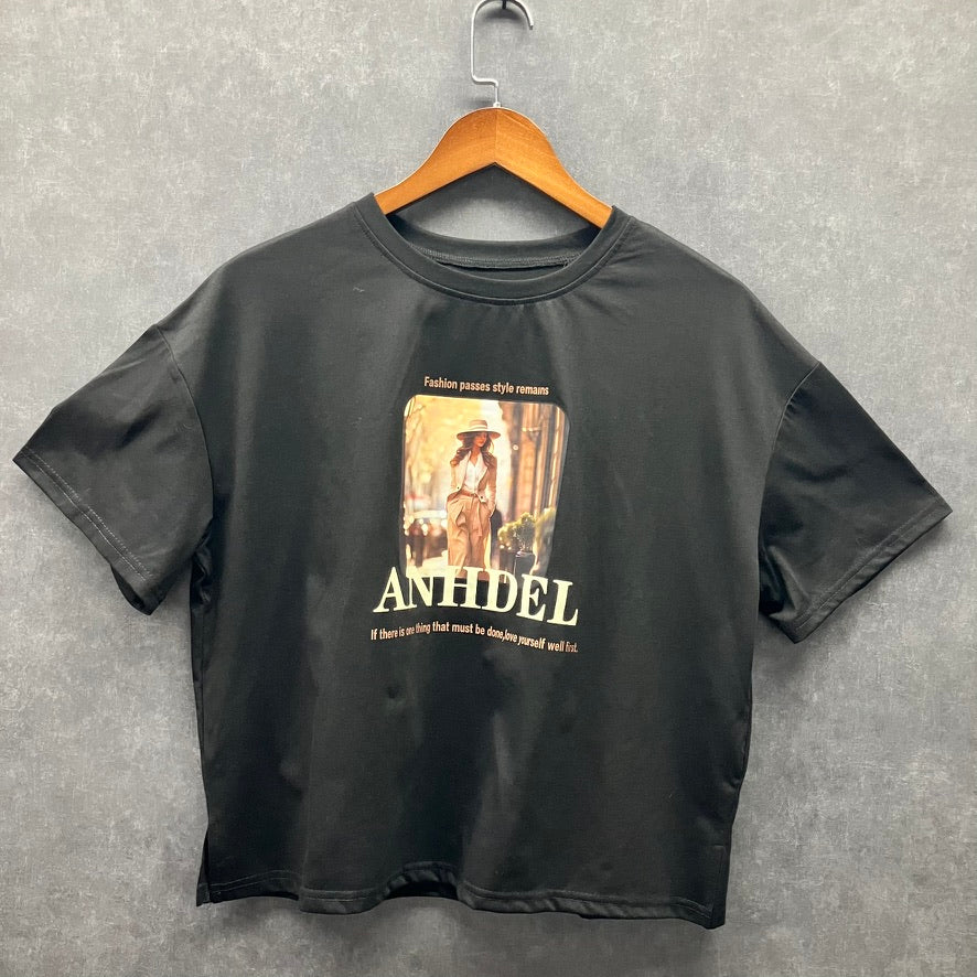 フォトプリントTシャツANHDEL ブラック※7/16~22迄に順次発送予定