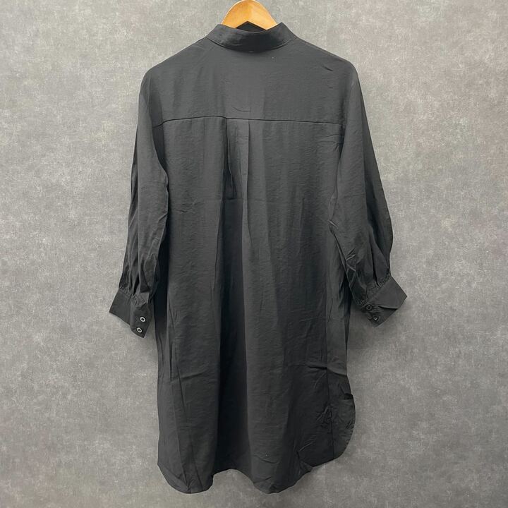 スタンドネックロングブラウス ブラック※4/1迄に順次発送予定