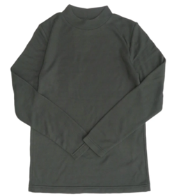 ひまわりオイル加工ハイネック長袖 チャコール※2/10迄に順次発送予定