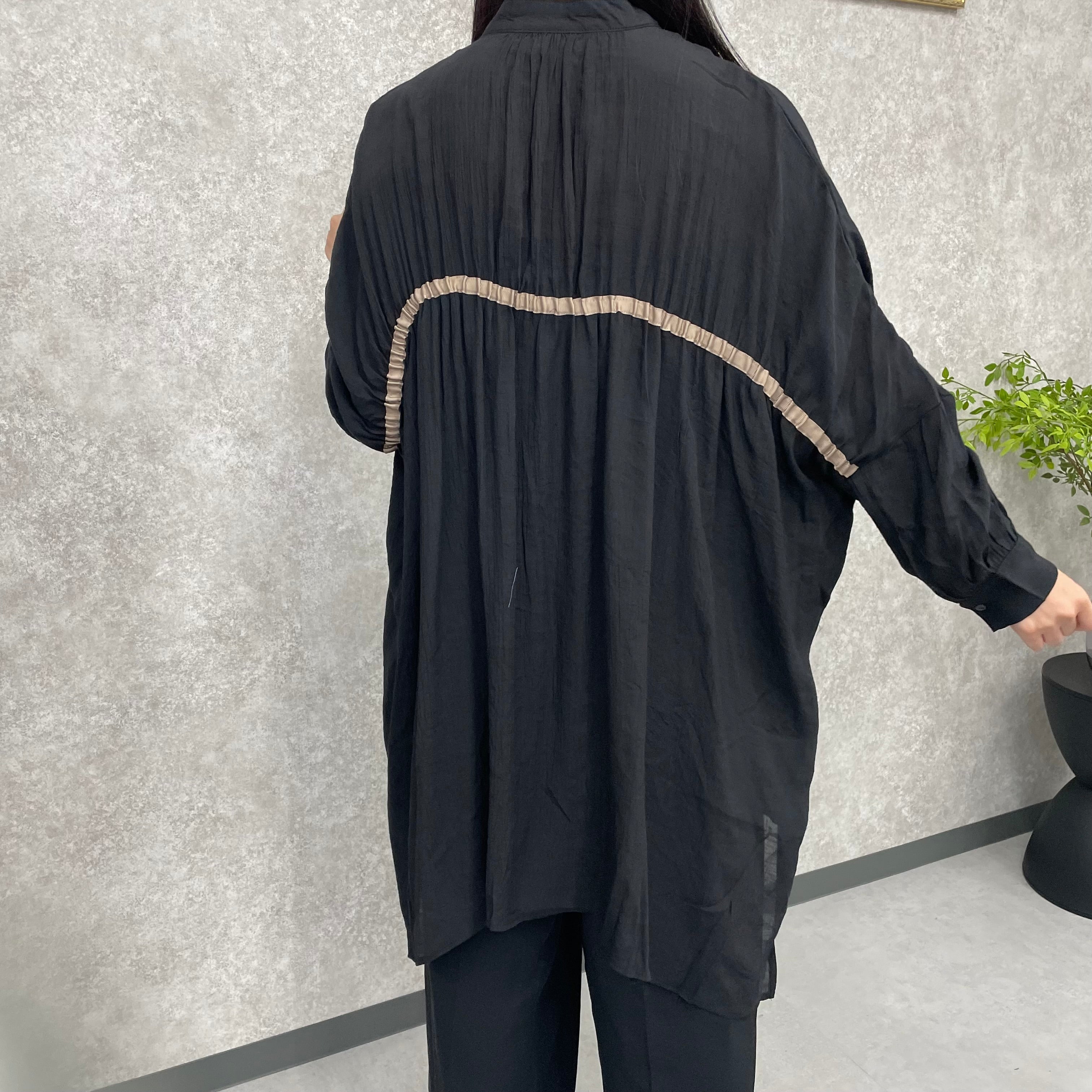 【369】ロングドルマンスリーブシャツ ブラック ※10/7迄に順次発送予定