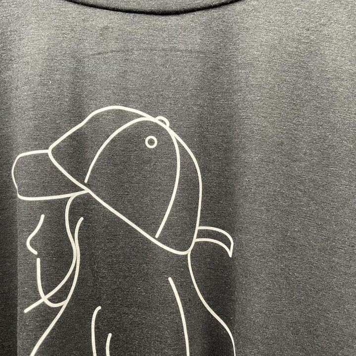 袖スリット横顔ロンT ブラック※3/11迄に順次発送予定