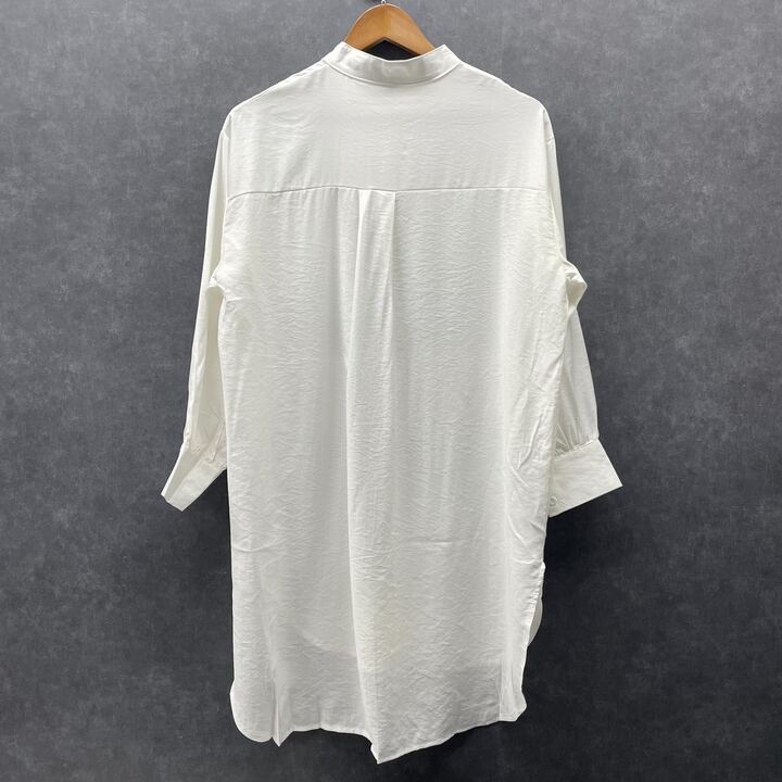 スタンドネックロングブラウス ホワイト ※3/25迄に順次発送予定