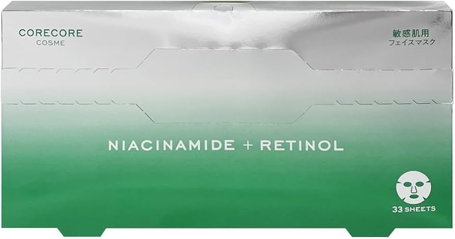 【CORE CORE COSME NIACINAMIDE+RETINOL】ナイアシンアミドレチノールフェイスマスク※7/30~8/5迄に順次発送予定