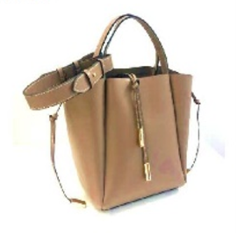 軽量合皮ハンドバッグ ブラウン※12/2迄に順次発送予定