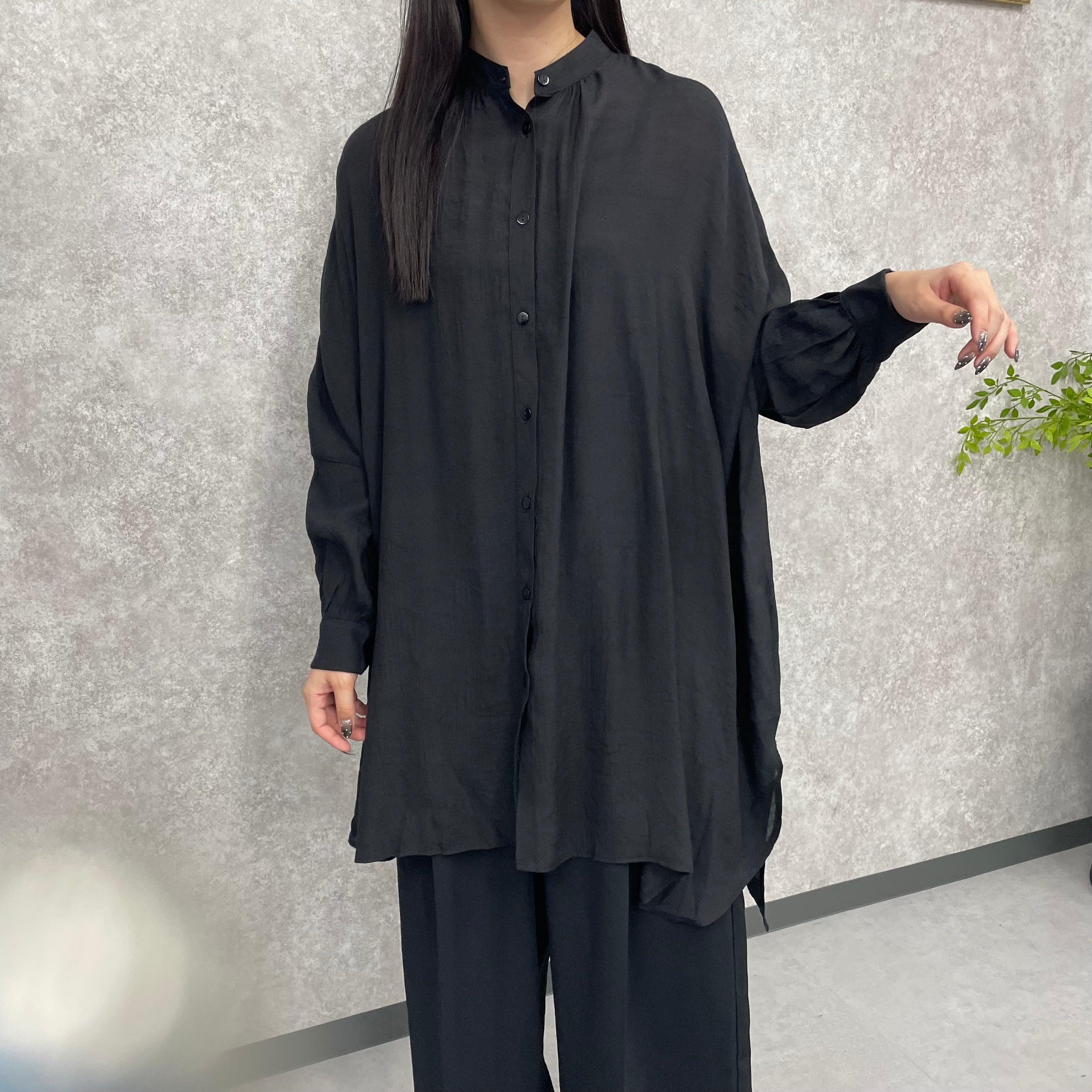 【369】ロングドルマンスリーブシャツ ブラック ※10/7迄に順次発送予定