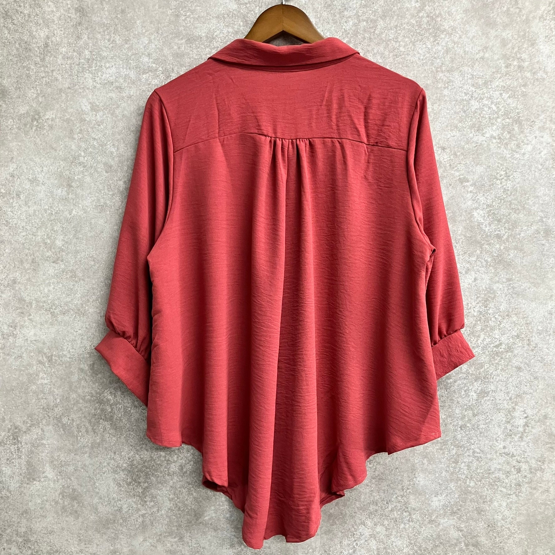 チャーム付スキッパーシャツブラウス ピンク※7/9~7/15迄に順次発送予定