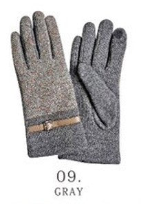 ベルト付スマホ対応グローブ グレー※1/14迄に順次発送予定