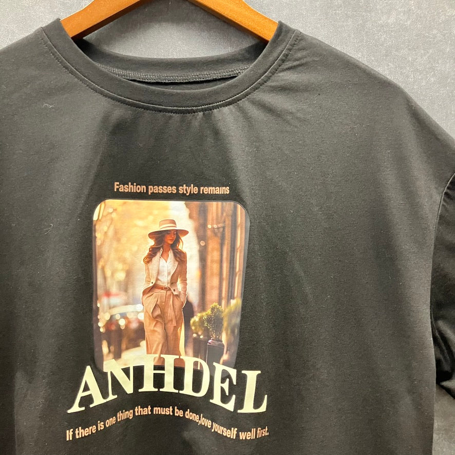 フォトプリントTシャツANHDEL ブラック※7/16~22迄に順次発送予定