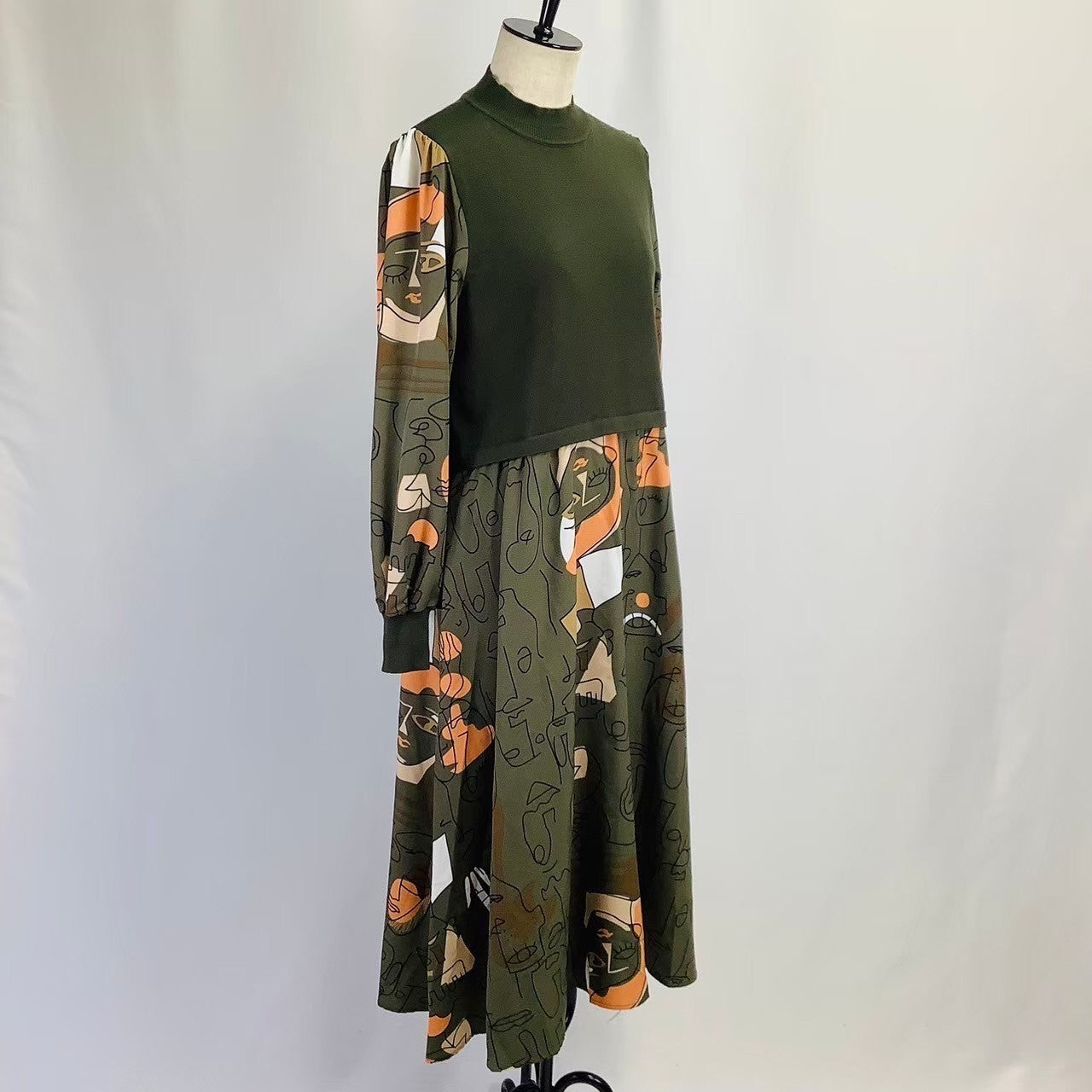 ドッキングワンピース カーキ ※10/15迄に順次発送予定