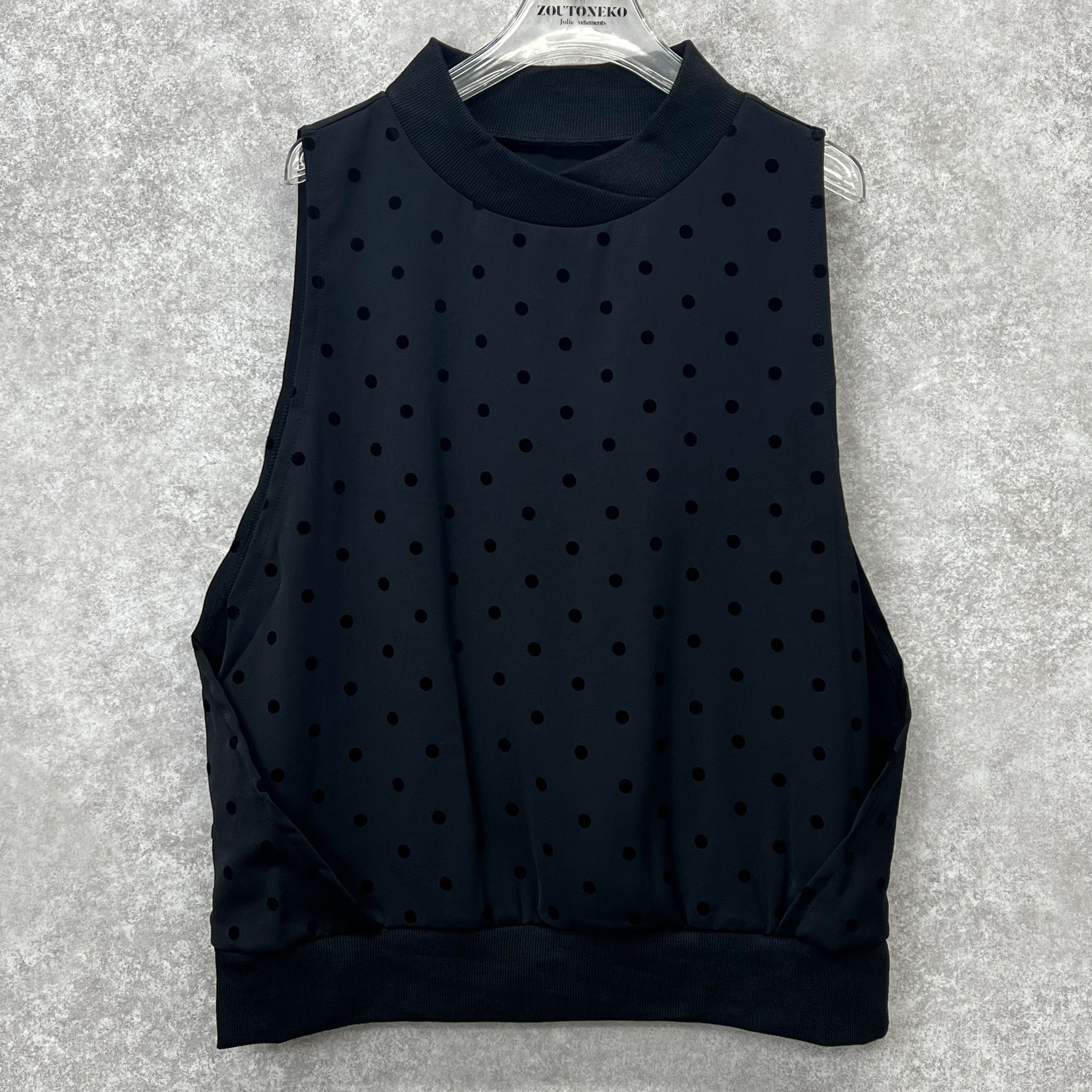 ノースリーブ ドット ブラック ※10/15迄に順次発送予定