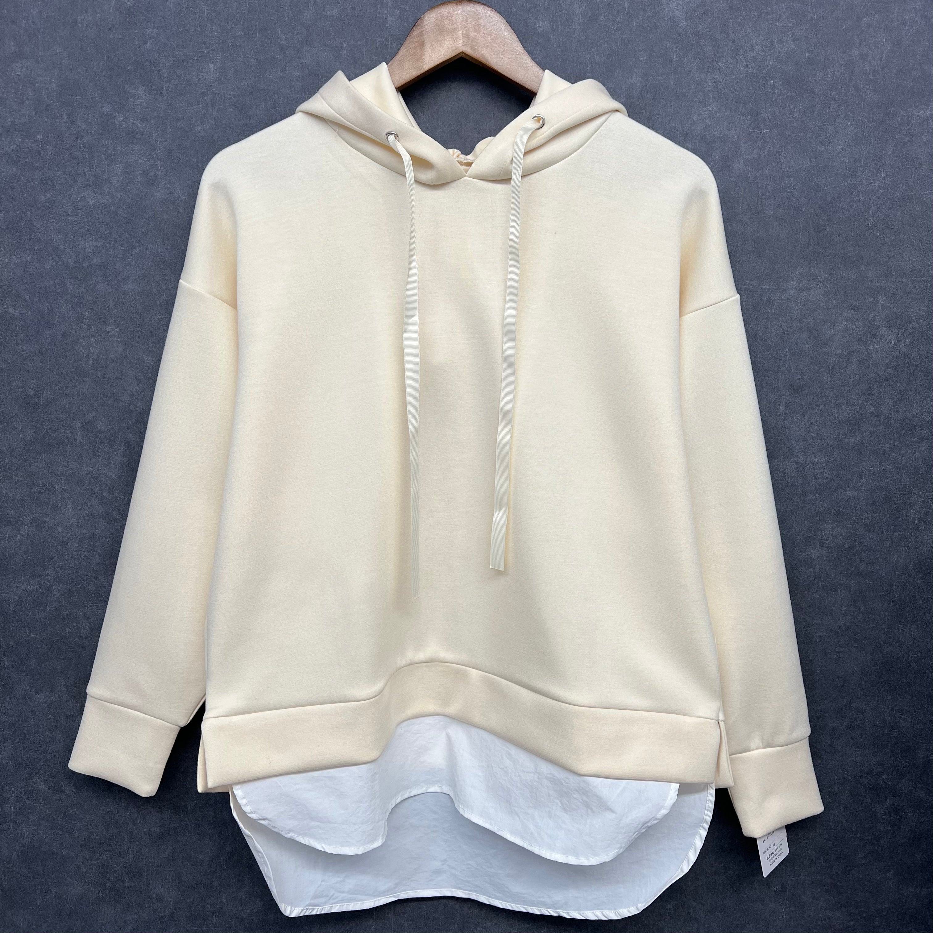 リボンシャツパーカー アイボリー ※10/21迄に順次発送予定