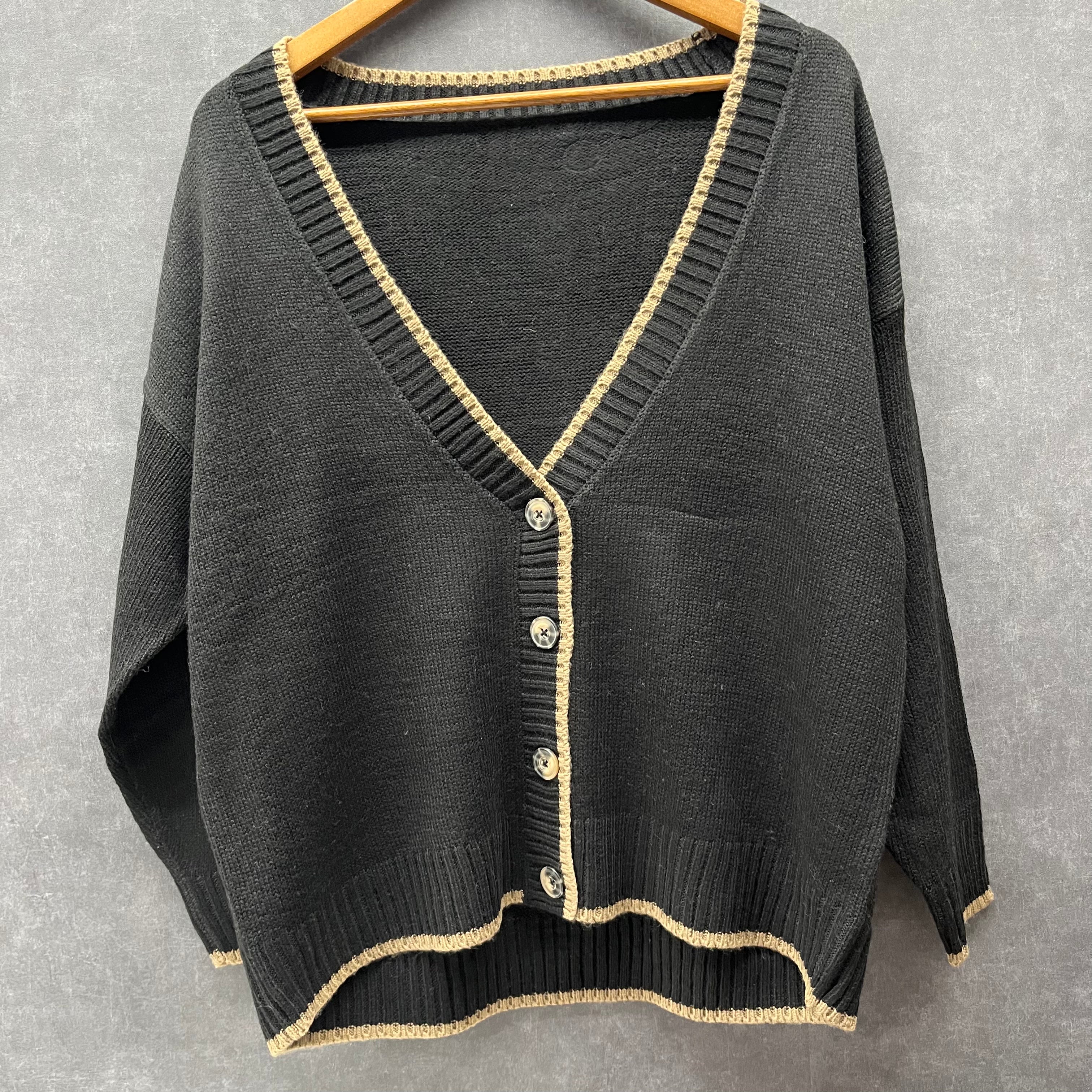 ニットカーディガン ブラック ※4/9~15迄に順次発送予定