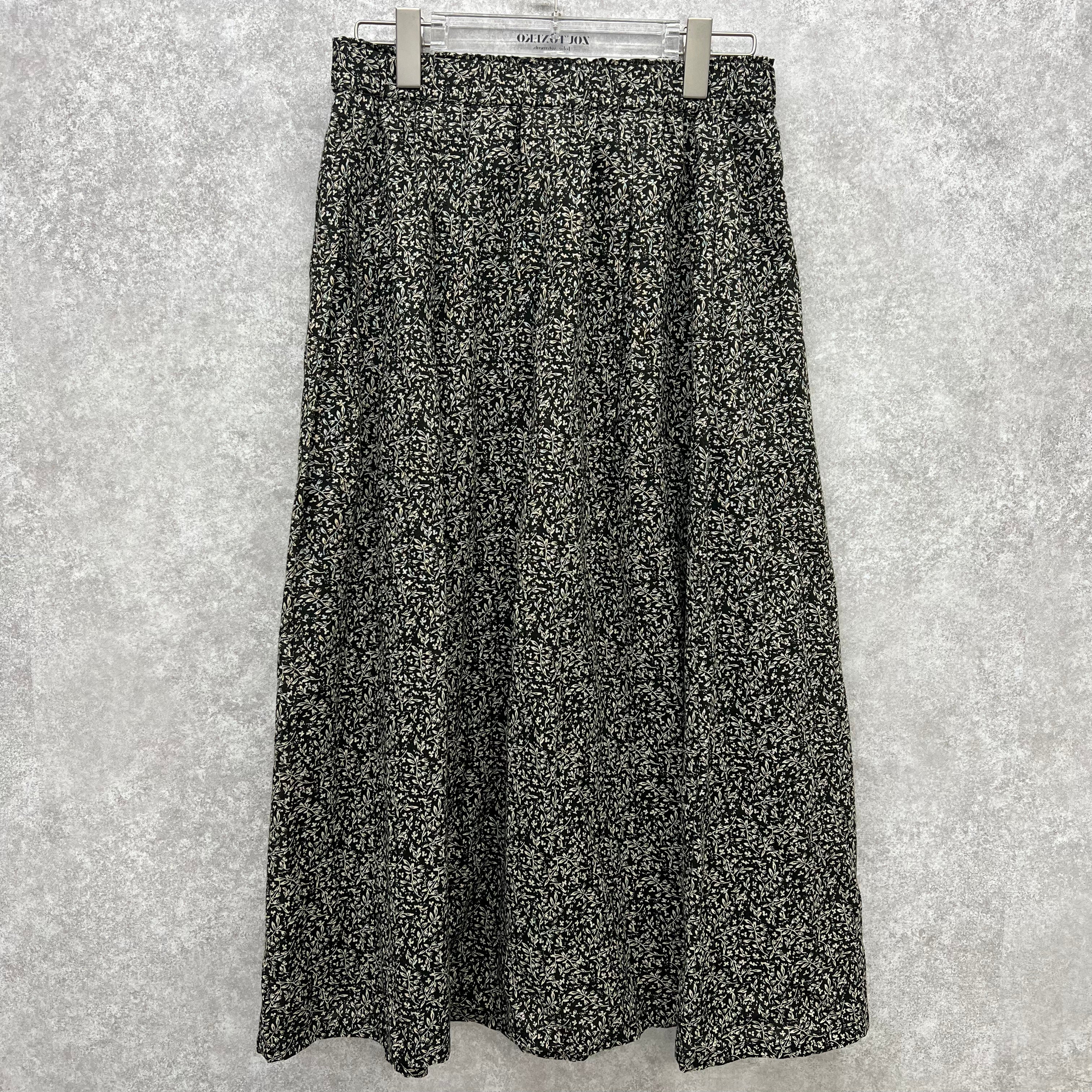 リネンフレアスカート チャコール ※10/15迄に順次発送予定