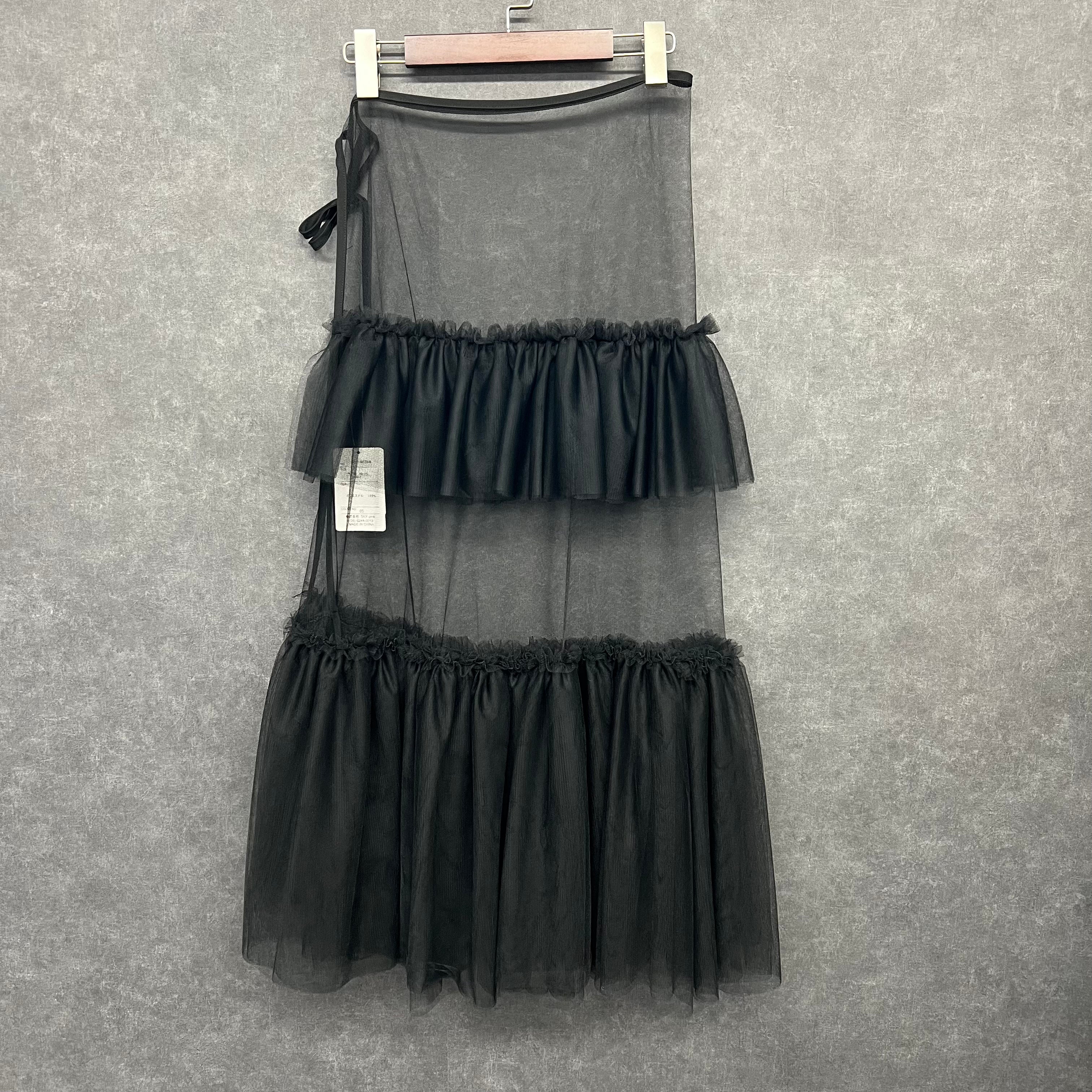 レイヤードチュールスカート ブラック ※10/21迄に順次発送予定