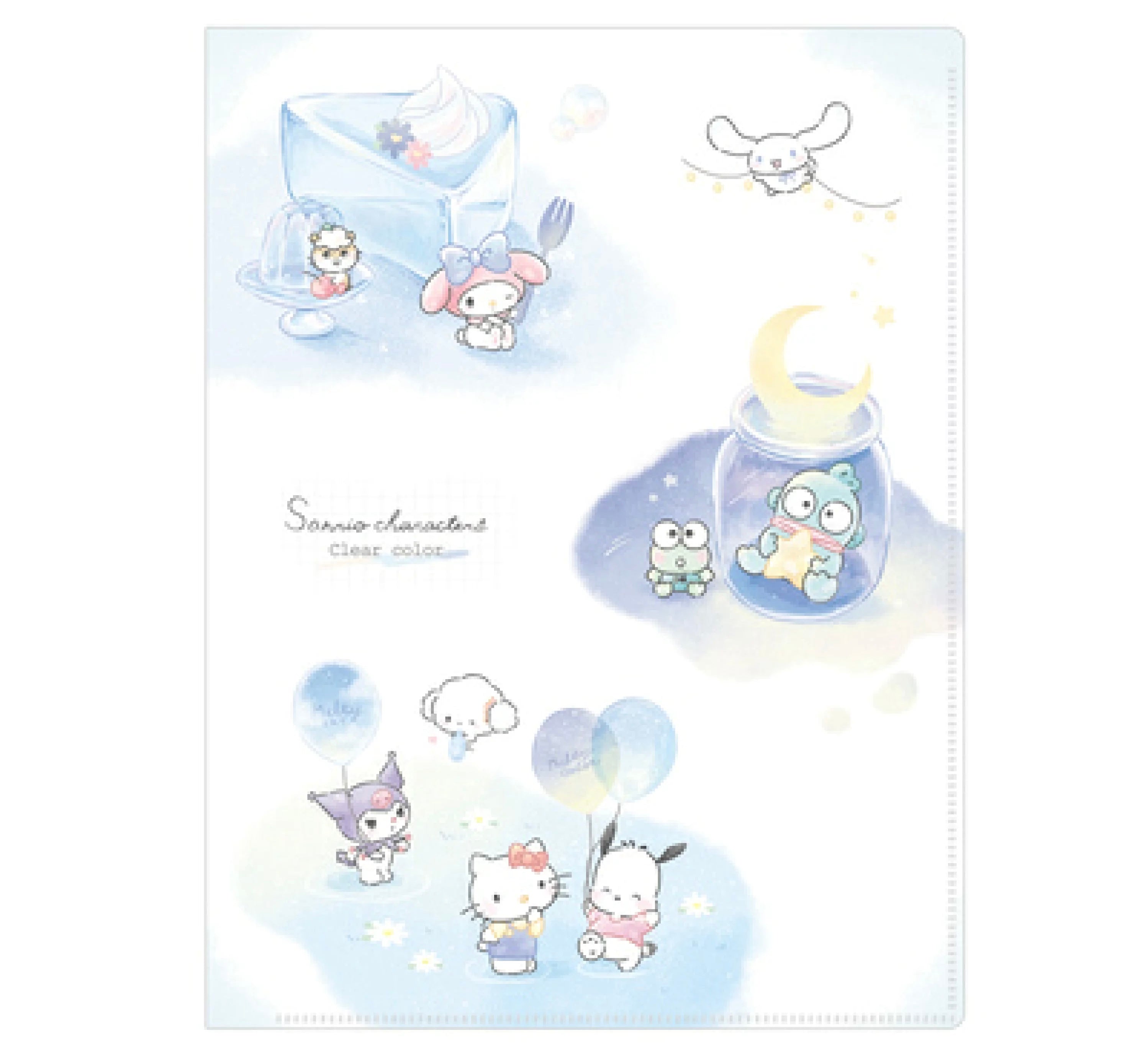 クリアファイル A4 ハード 6ポケット Clear color サンリオキャラクターズ ※1/14までに順次発送予定