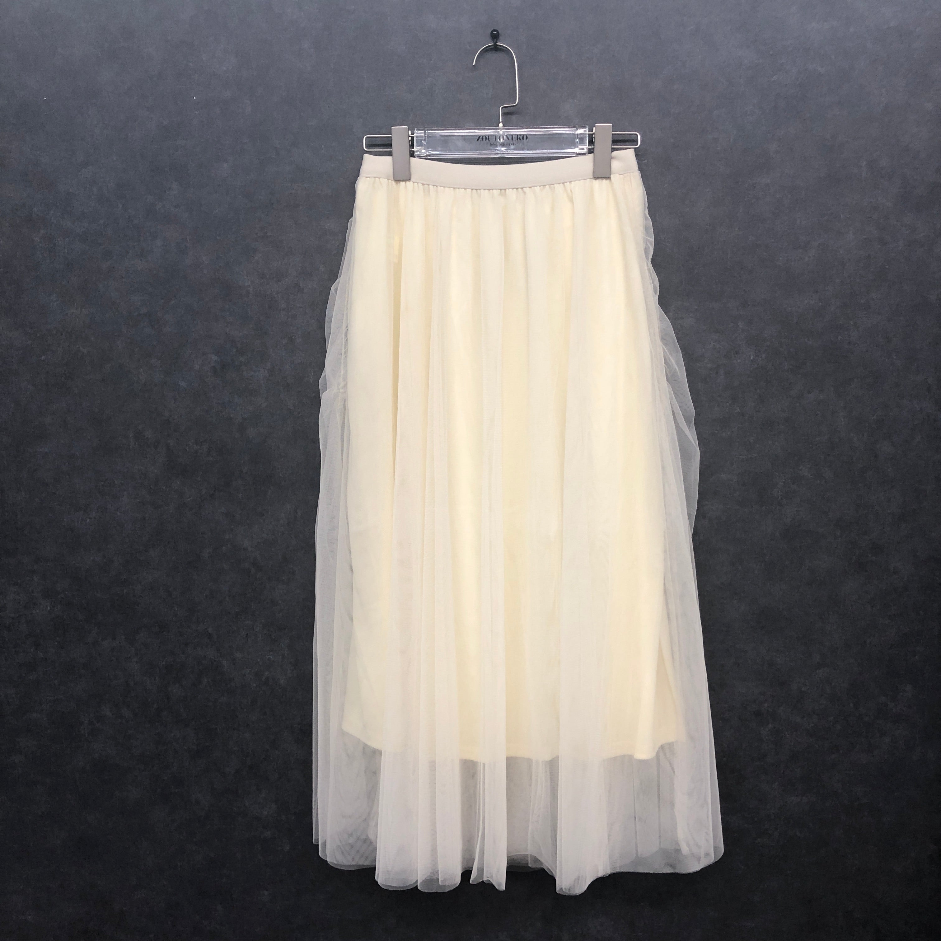 チュールスカートリボン アイボリー ※10/21迄に順次発送予