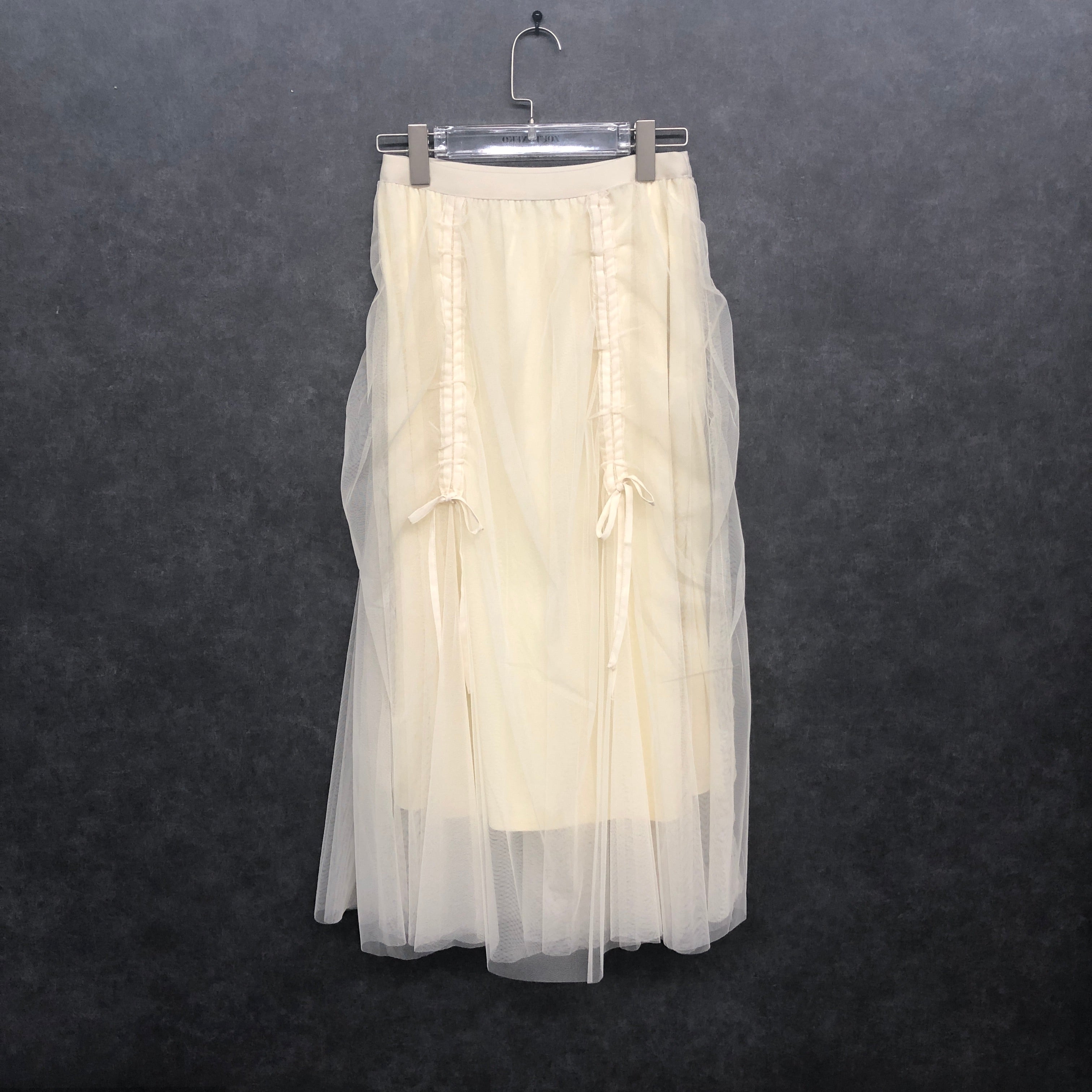 チュールスカートリボン アイボリー ※10/21迄に順次発送予