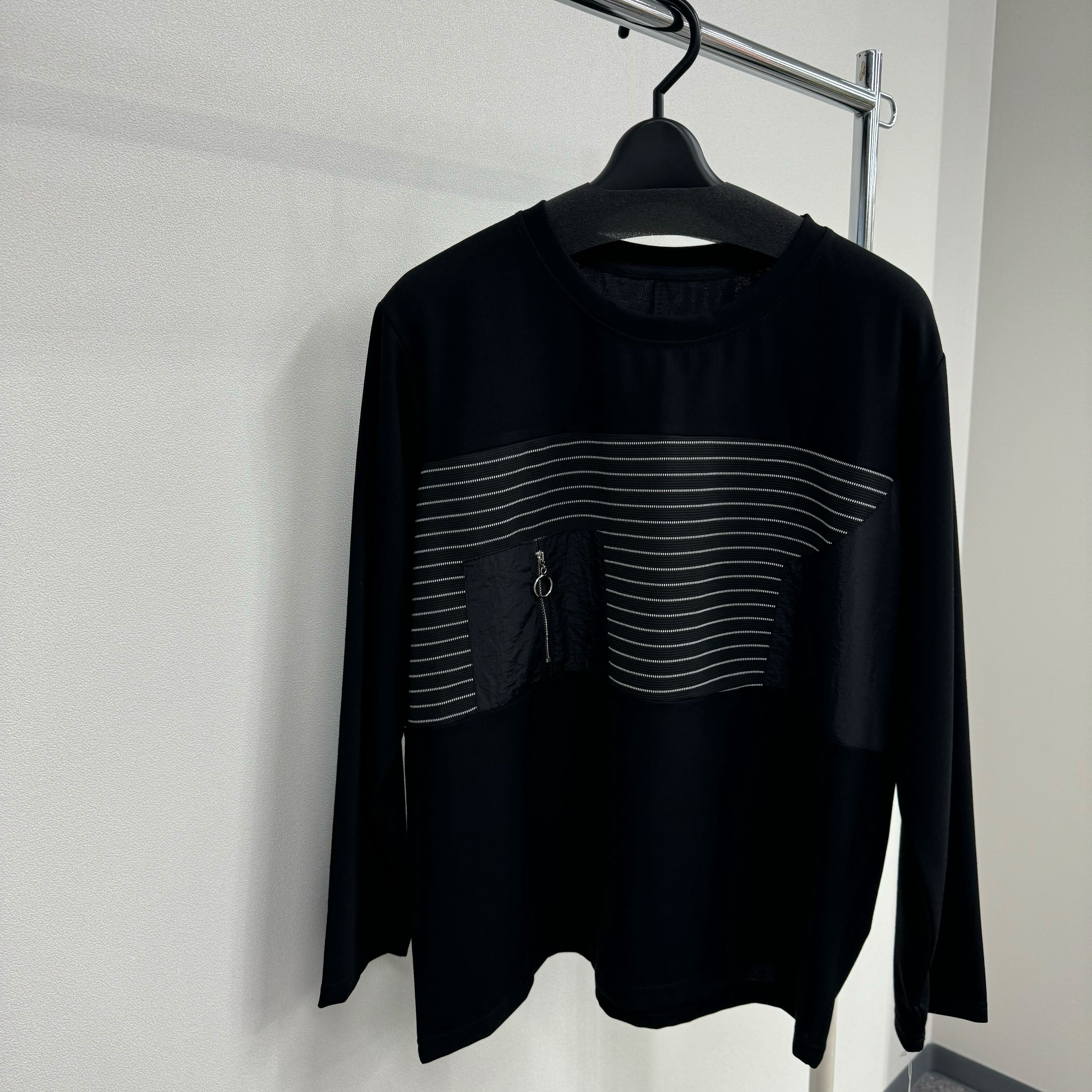 ボーダーデザインカットソー ブラック※1月上旬迄に順次発送予定