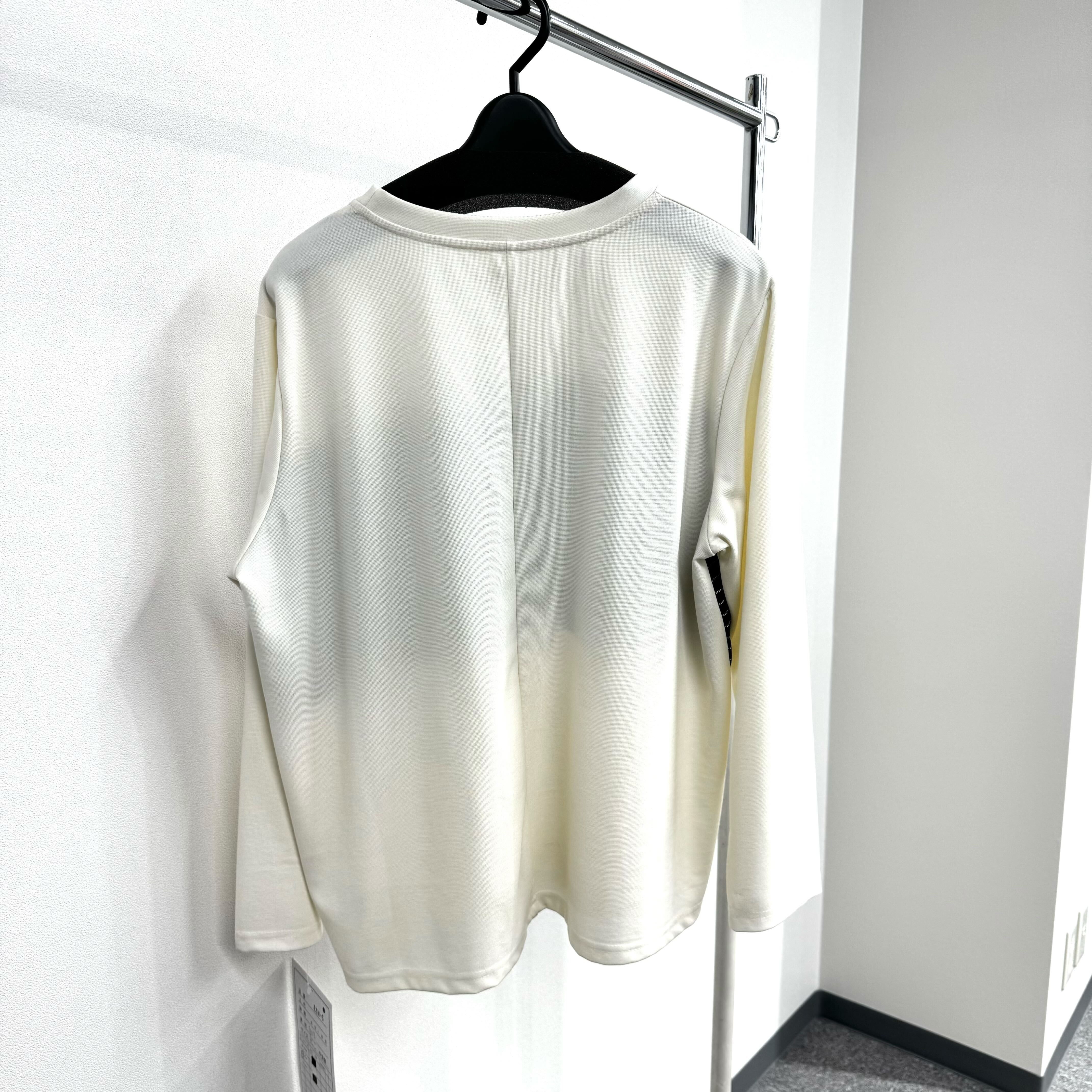 ボーダーデザインカットソー アイボリー※1月上旬迄に順次発送予定