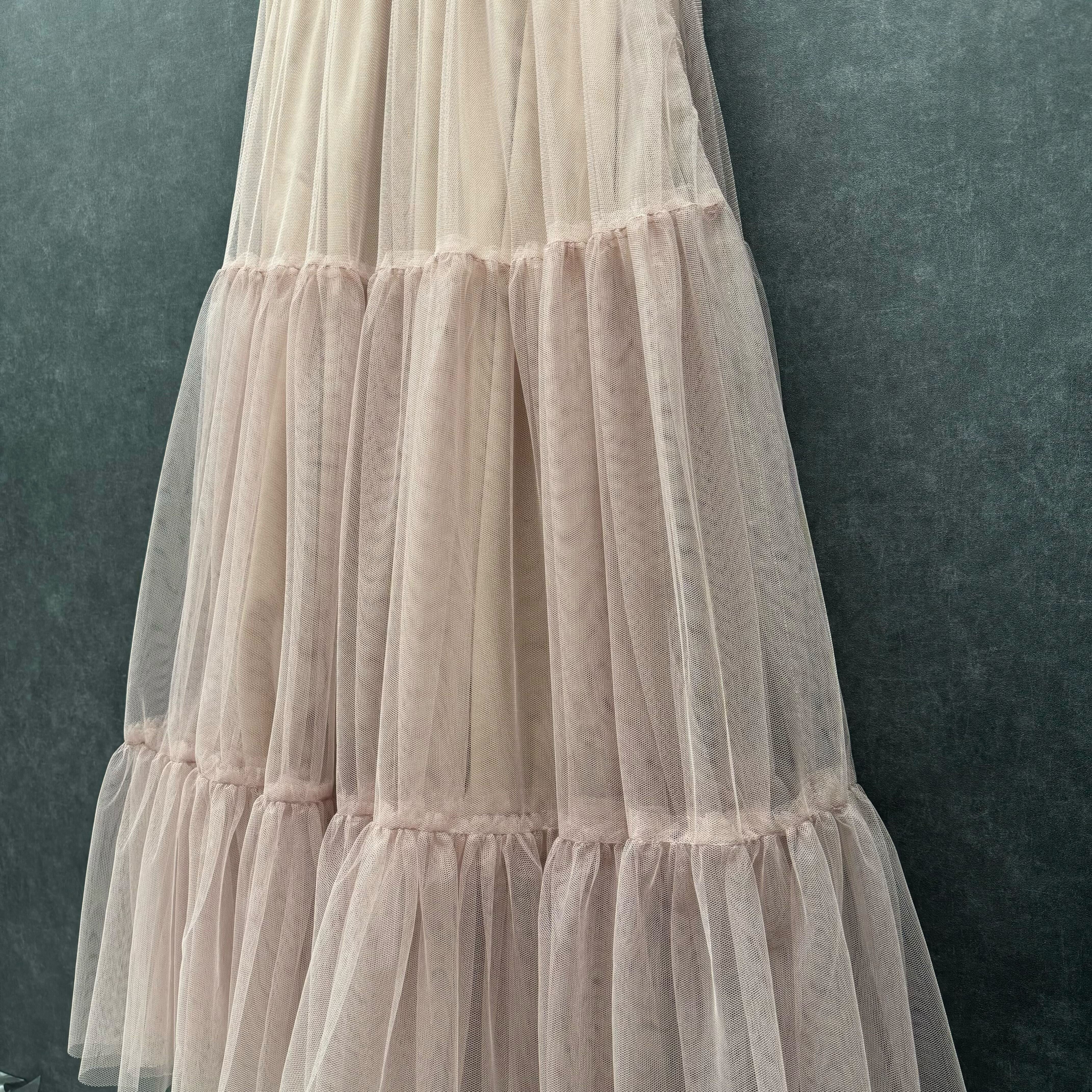 チュールティアードフレアスカート ピンク※4/1迄に順次発送予定