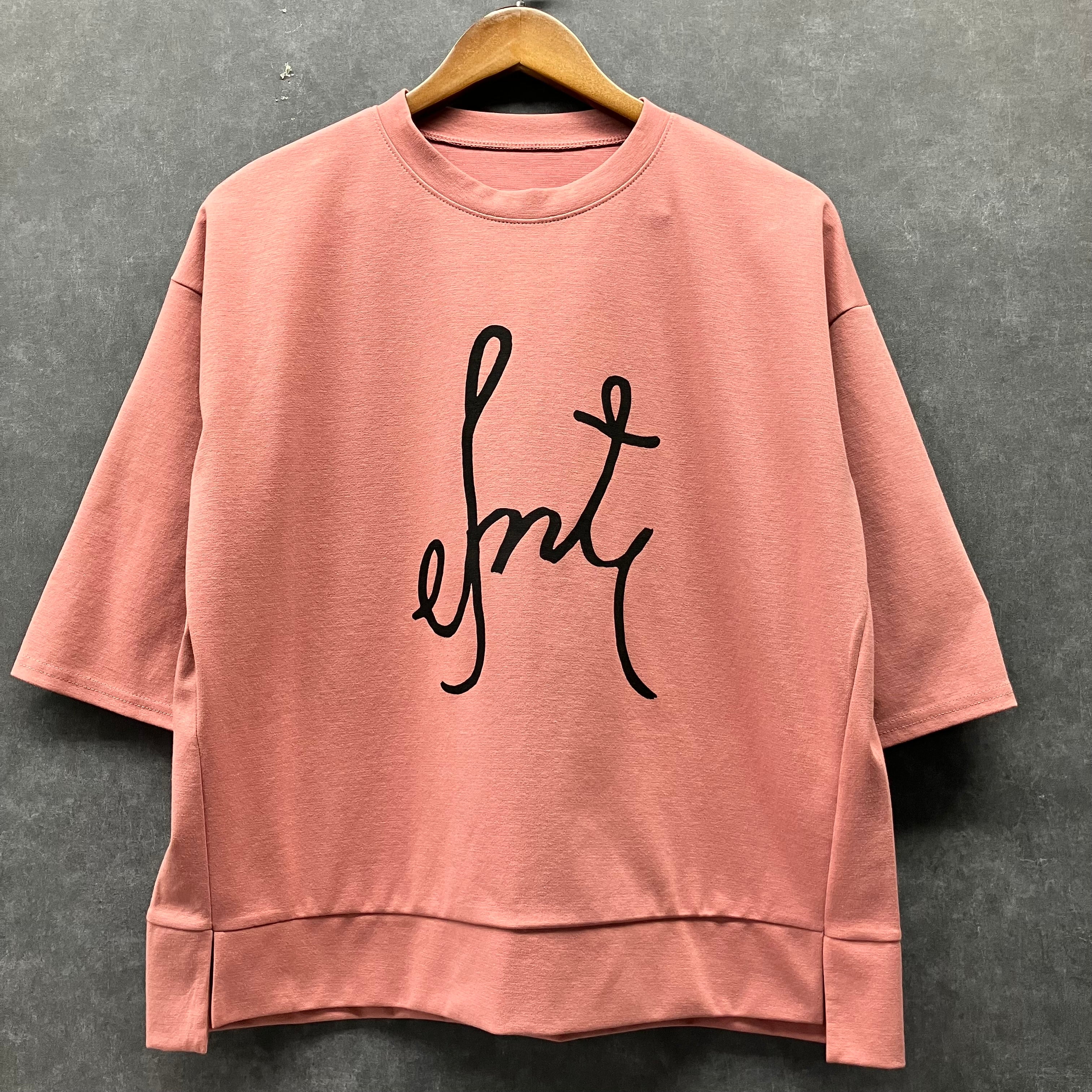 ルーズフィットロゴトップス ローズ※3/25迄に順次発送予定