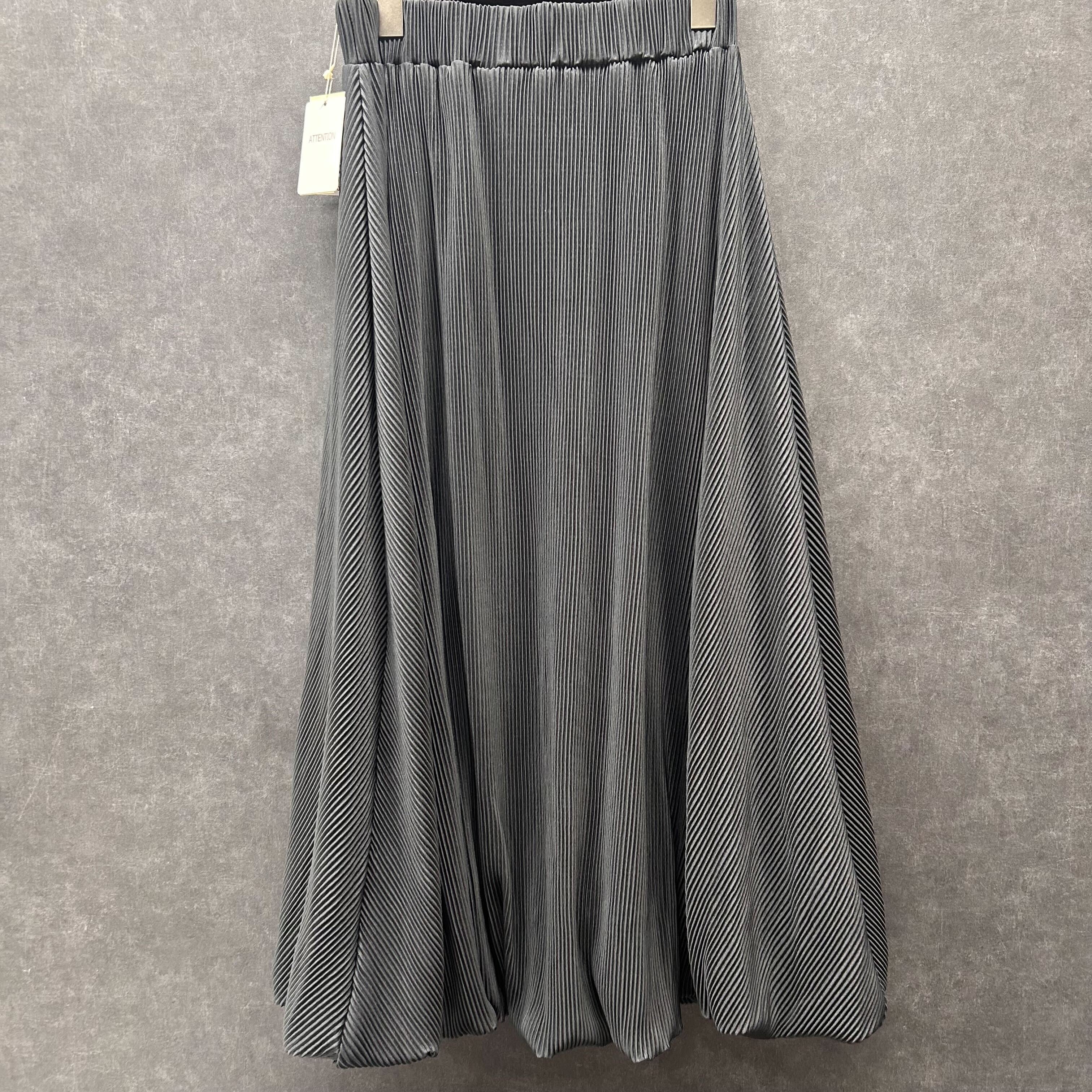 プリーツバルーンスカート チャコールグレー※3/25迄に順次発送予定