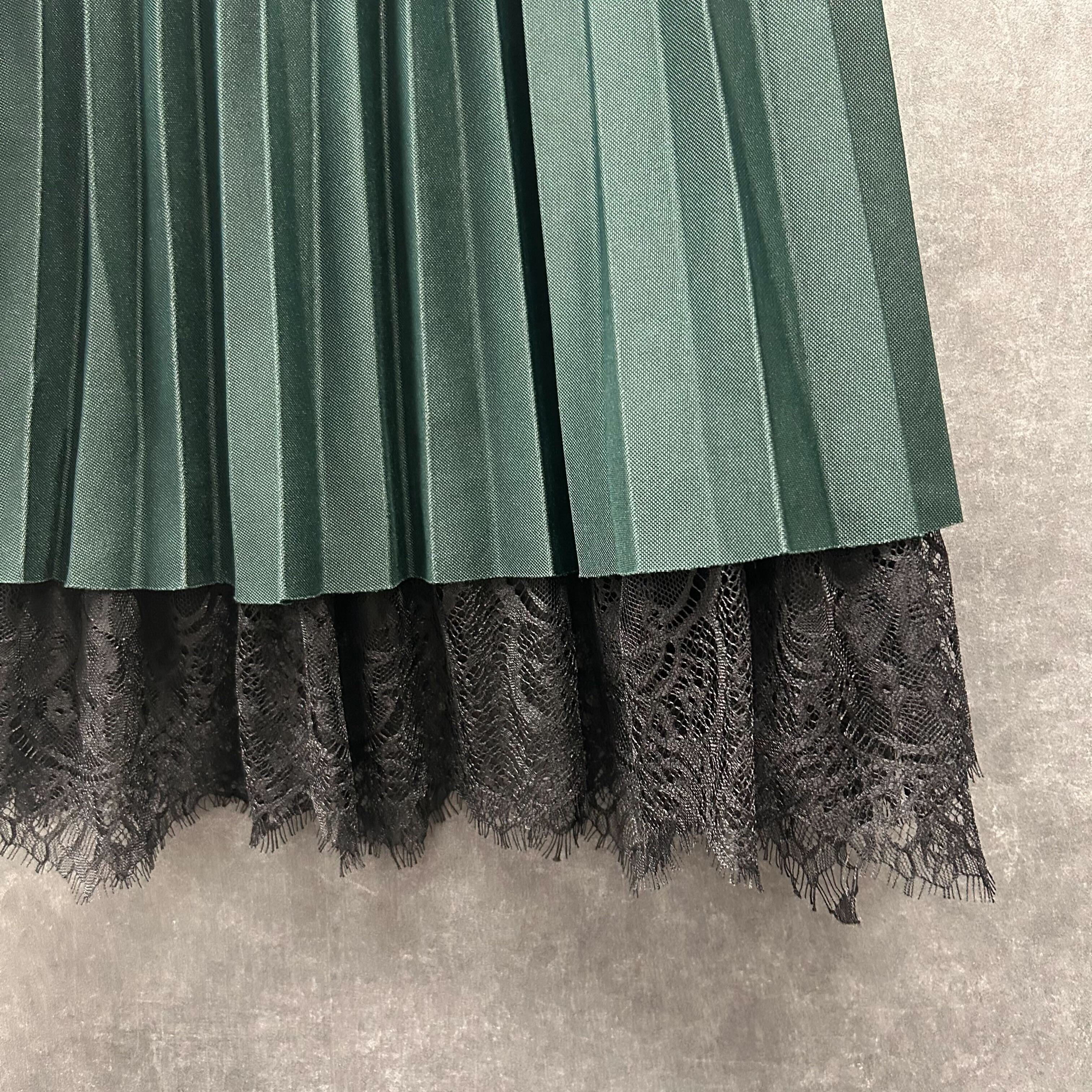 リバーシブルレースチュールスカート グリーン※4/8迄に順次発送予定