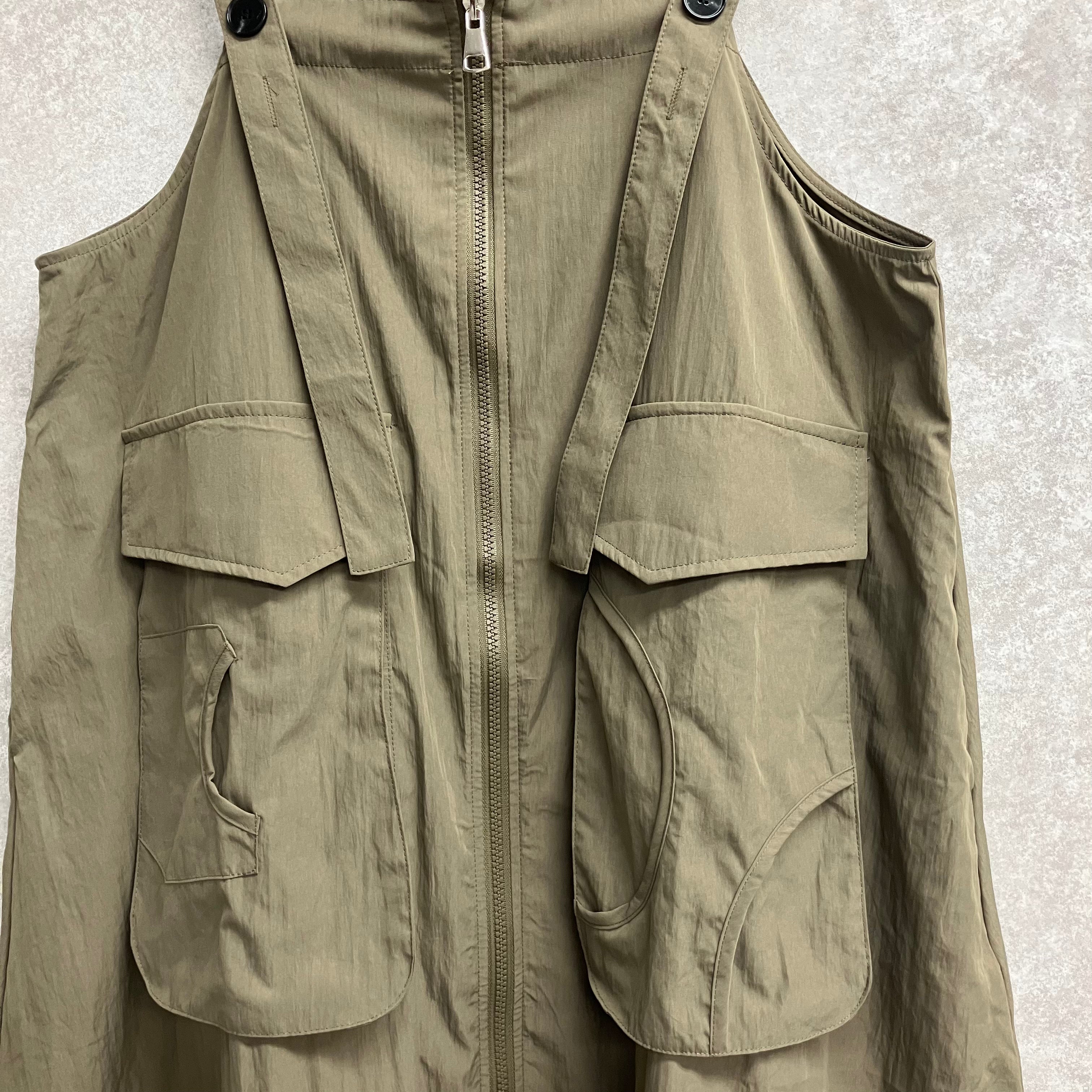 センタージップサロペット カーキ※8/6~12迄に順次発送予定