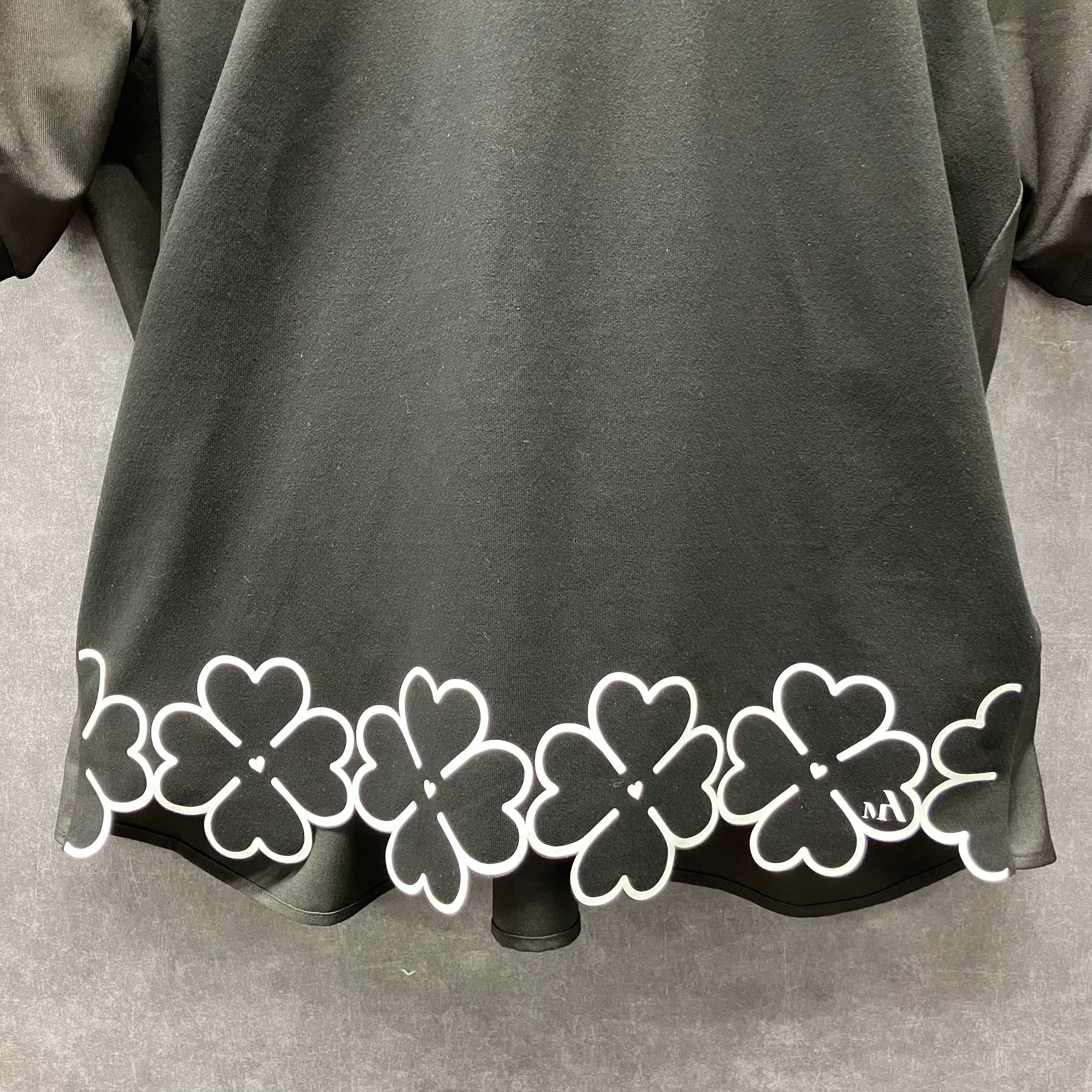 裾花柄Tシャツ ブラック※5/7~13までに順次発送予定