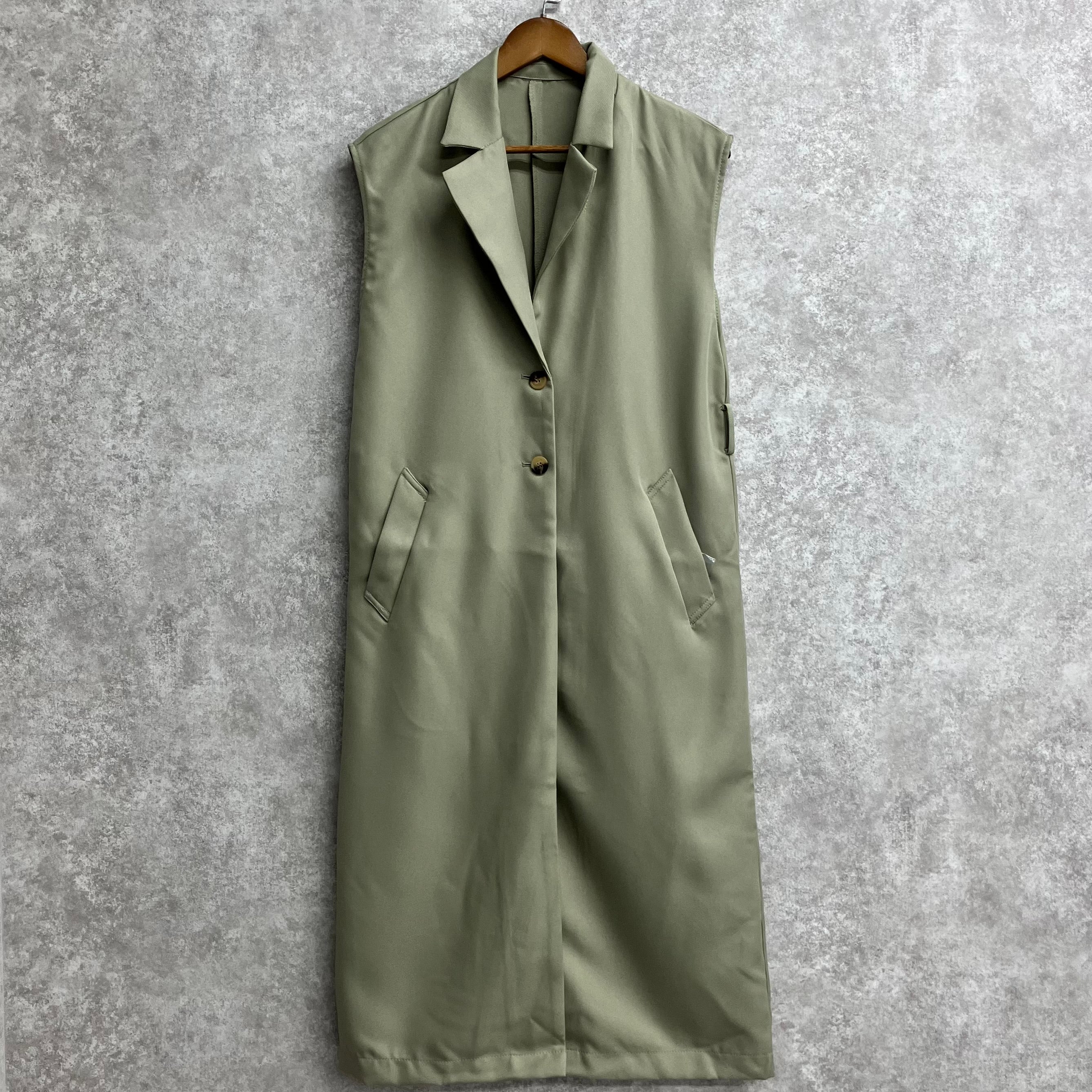 ロングトレンチジレ カーキ※4/15迄に順次発送予定