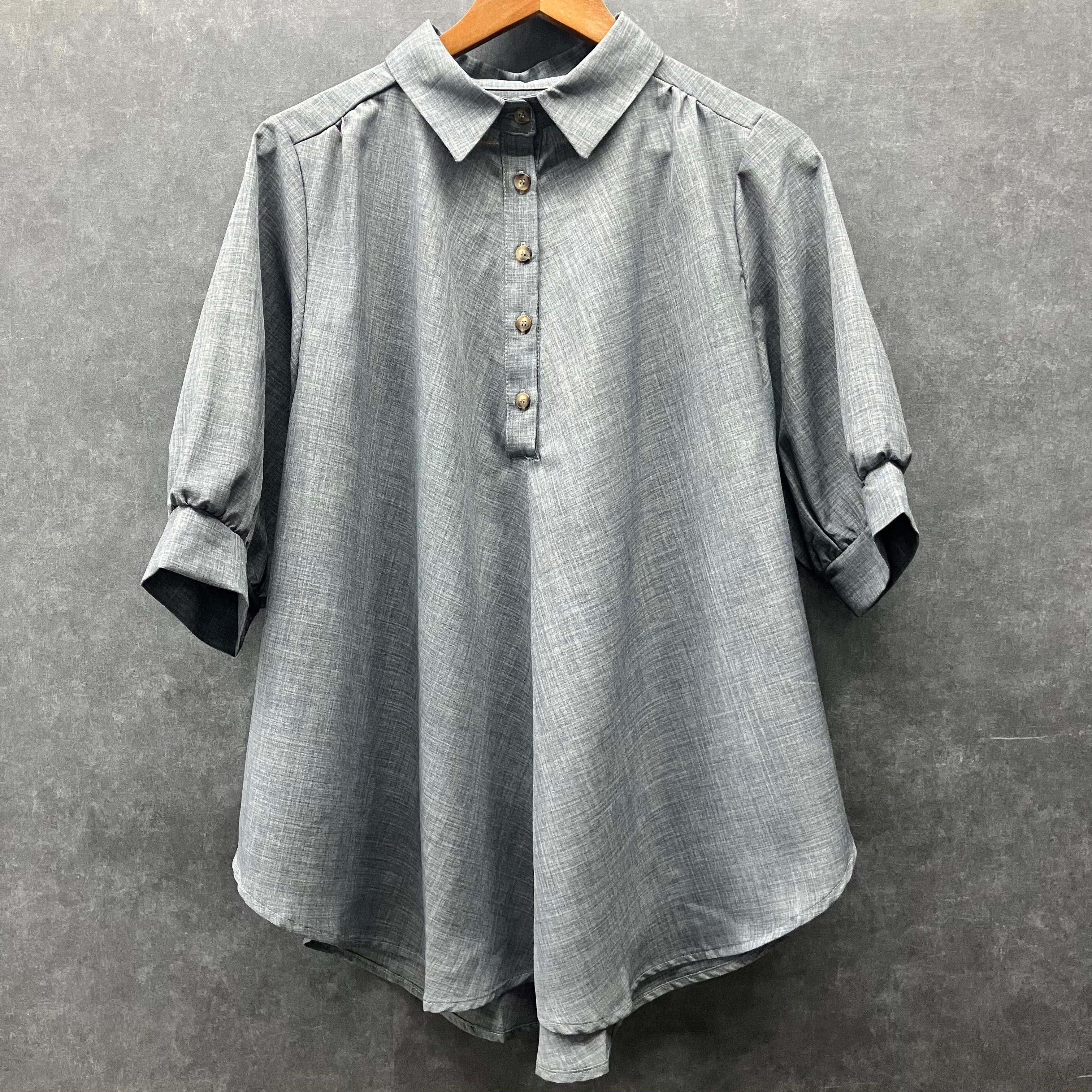 半袖ブラウス グレー※4/9~15迄に順次発送予定