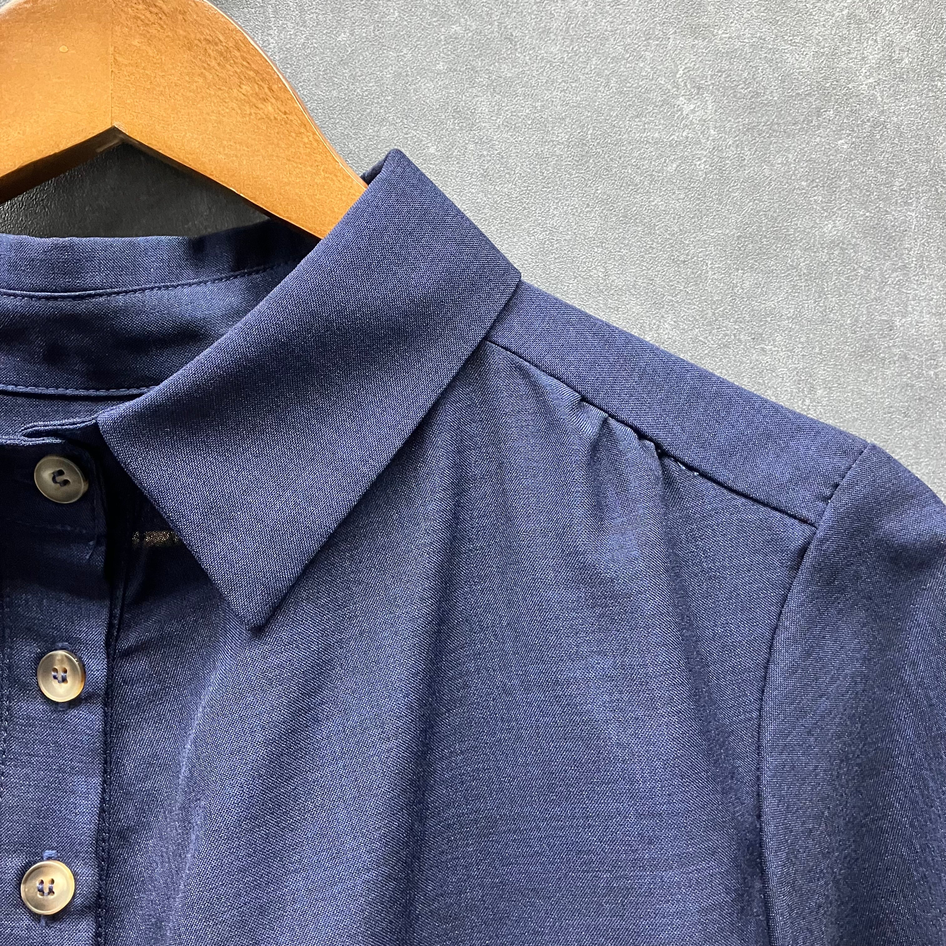 半袖ブラウス ネイビー※4/9~15迄に順次発送予定