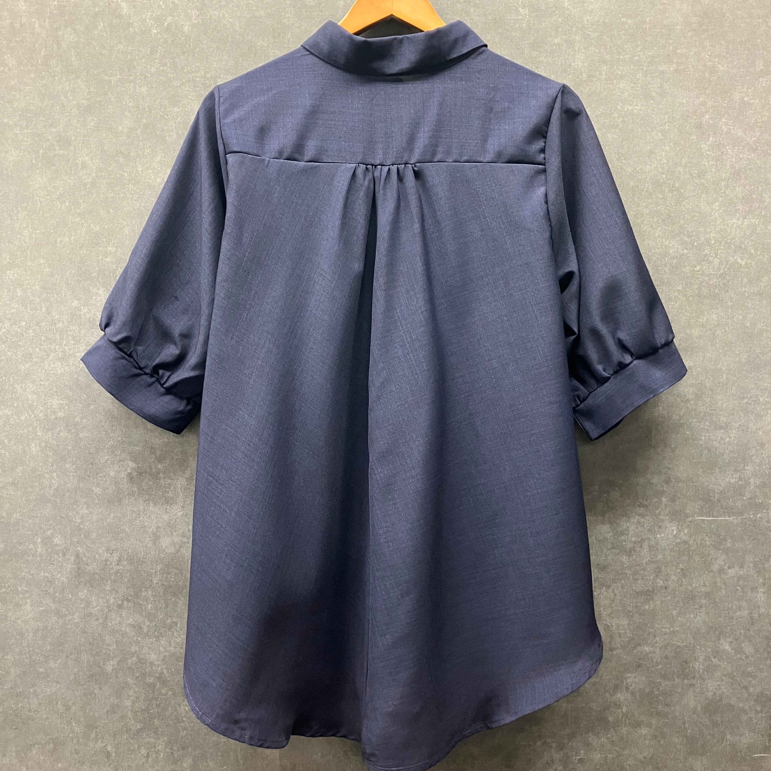 半袖ブラウス ネイビー※4/9~15迄に順次発送予定