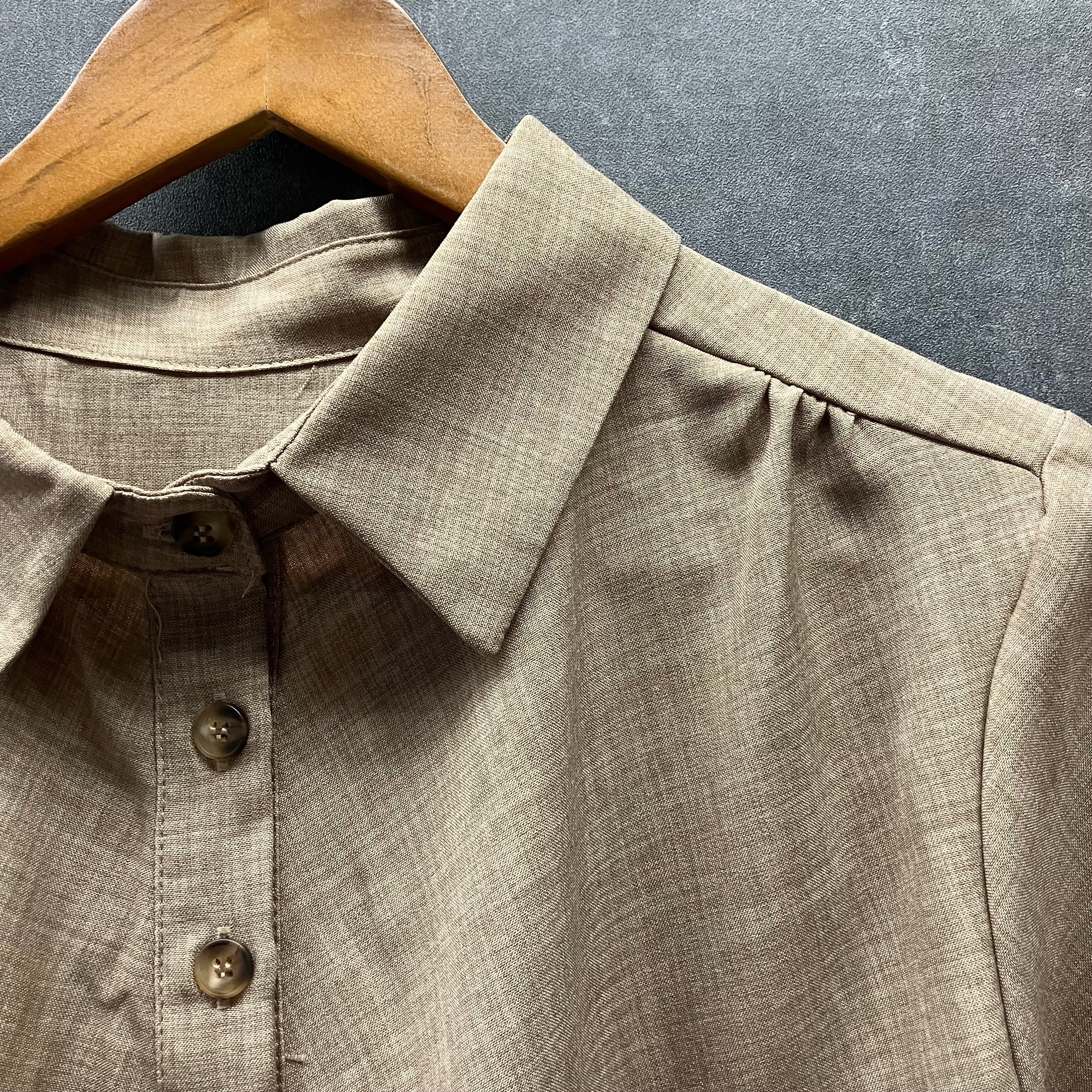 半袖ブラウス モカ※4/9~15迄に順次発送予定