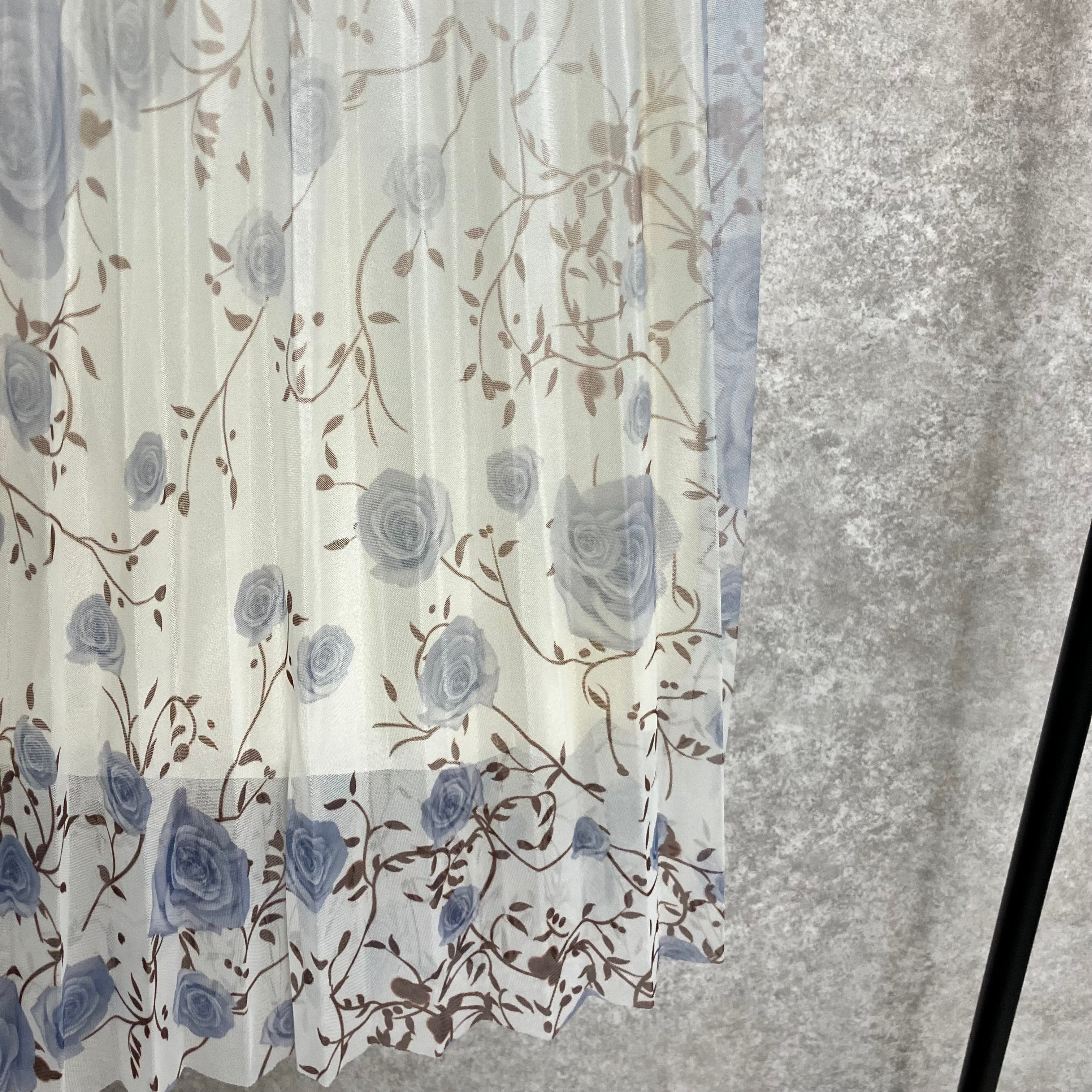 花柄チュールスカート ブルー※5/7~13までに順次発送予定