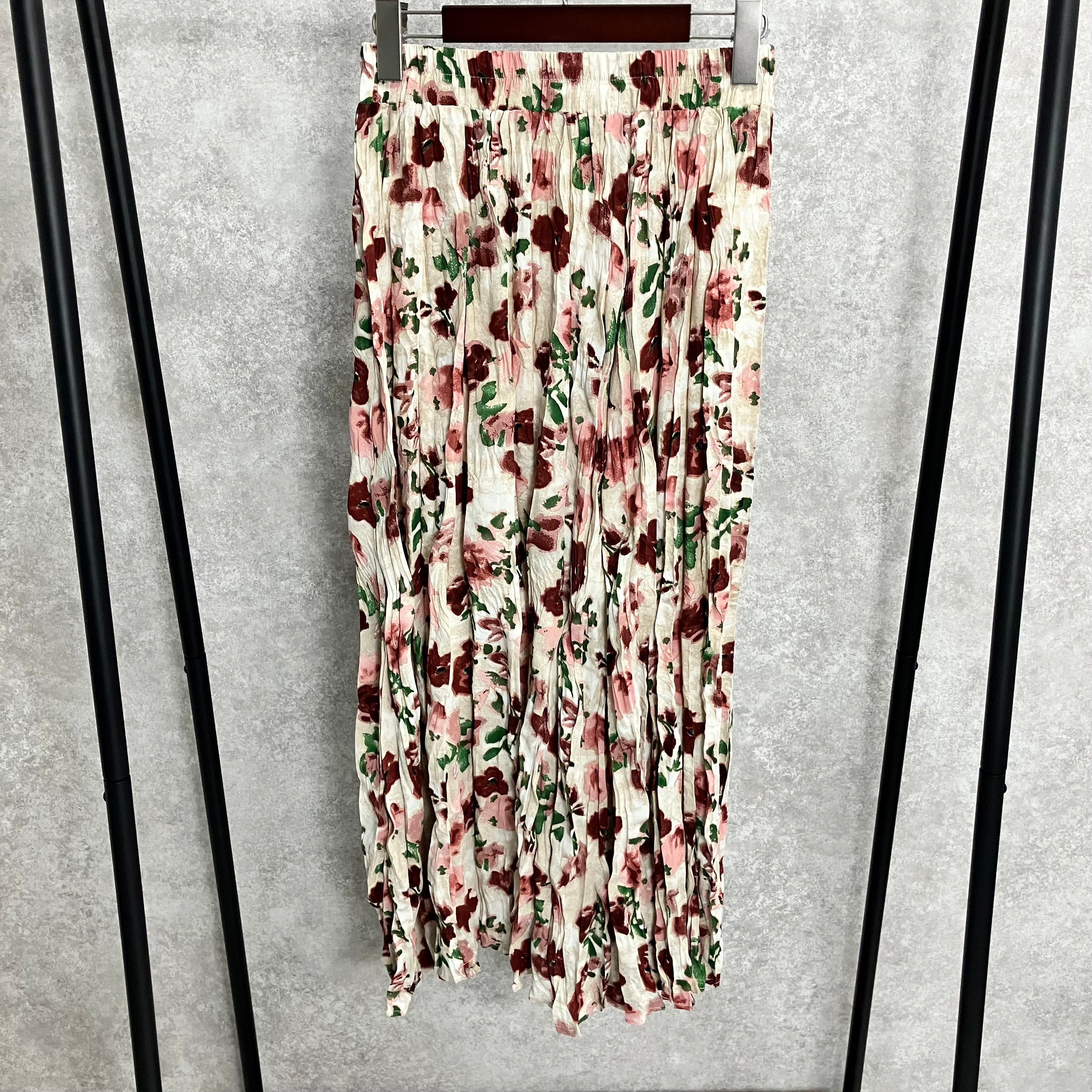 花柄くしゅくしゅスカート ピンク※4/30~5/6までに順次配送予定