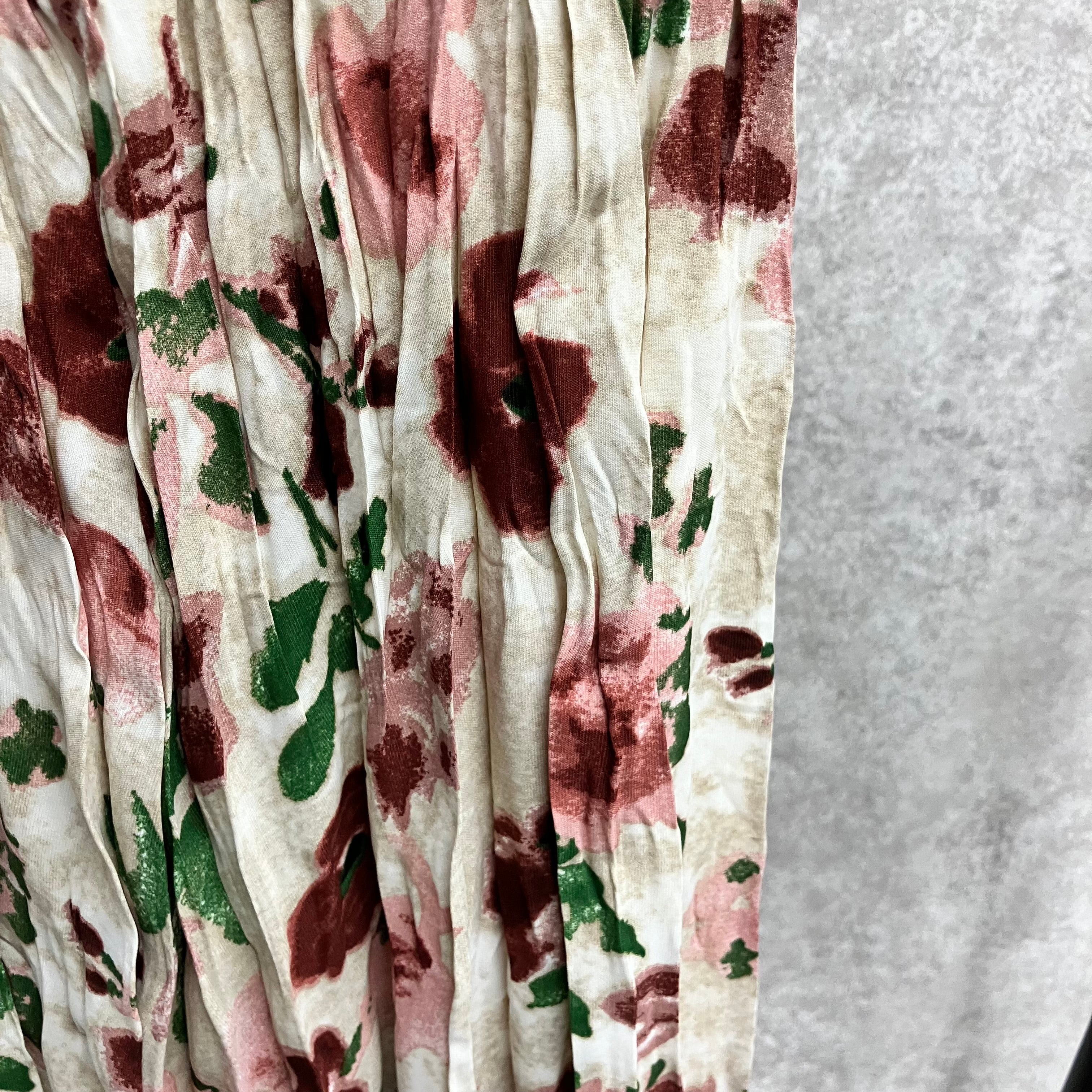 花柄くしゅくしゅスカート ピンク※4/30~5/6までに順次配送予定