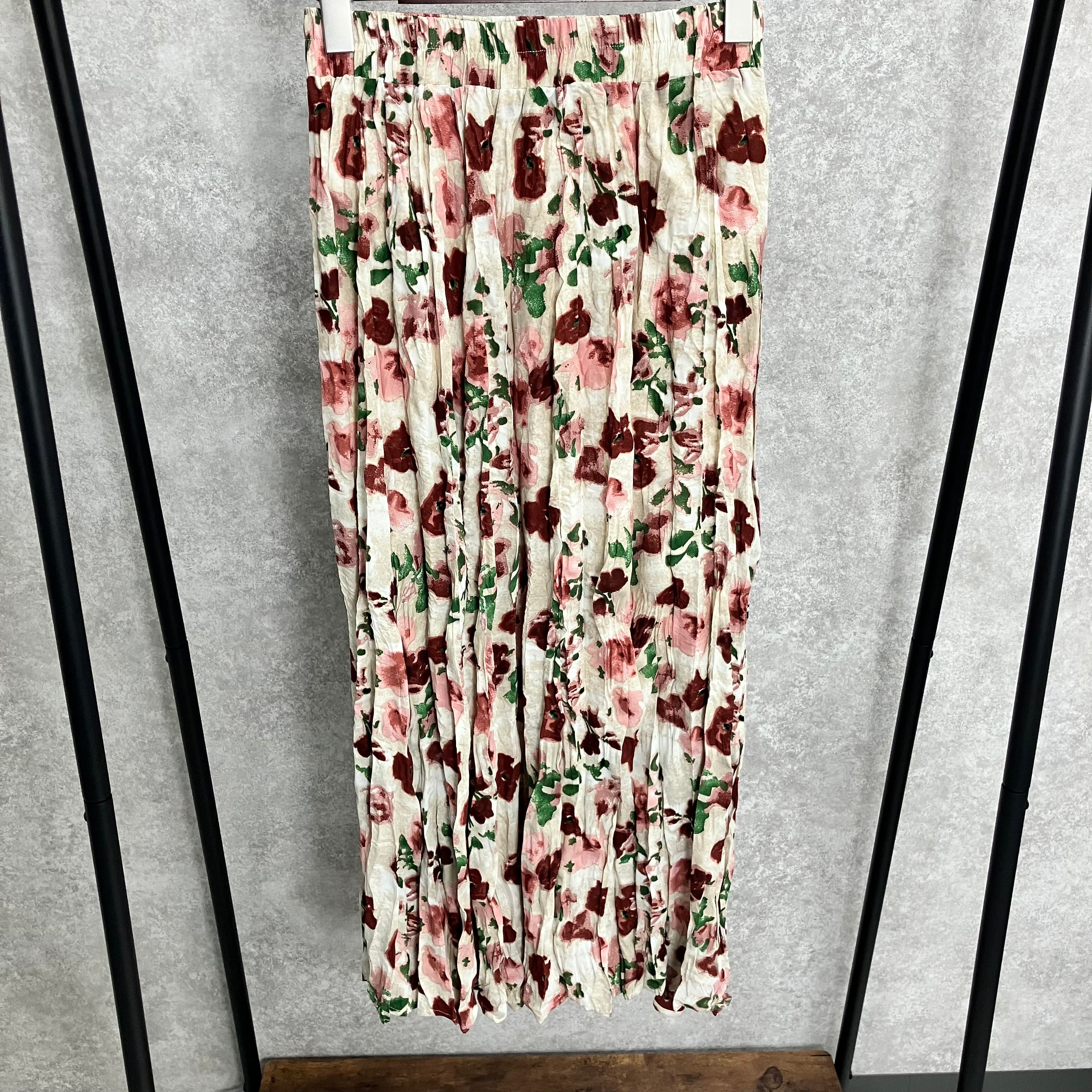 花柄くしゅくしゅスカート ピンク※4/30~5/6までに順次配送予定