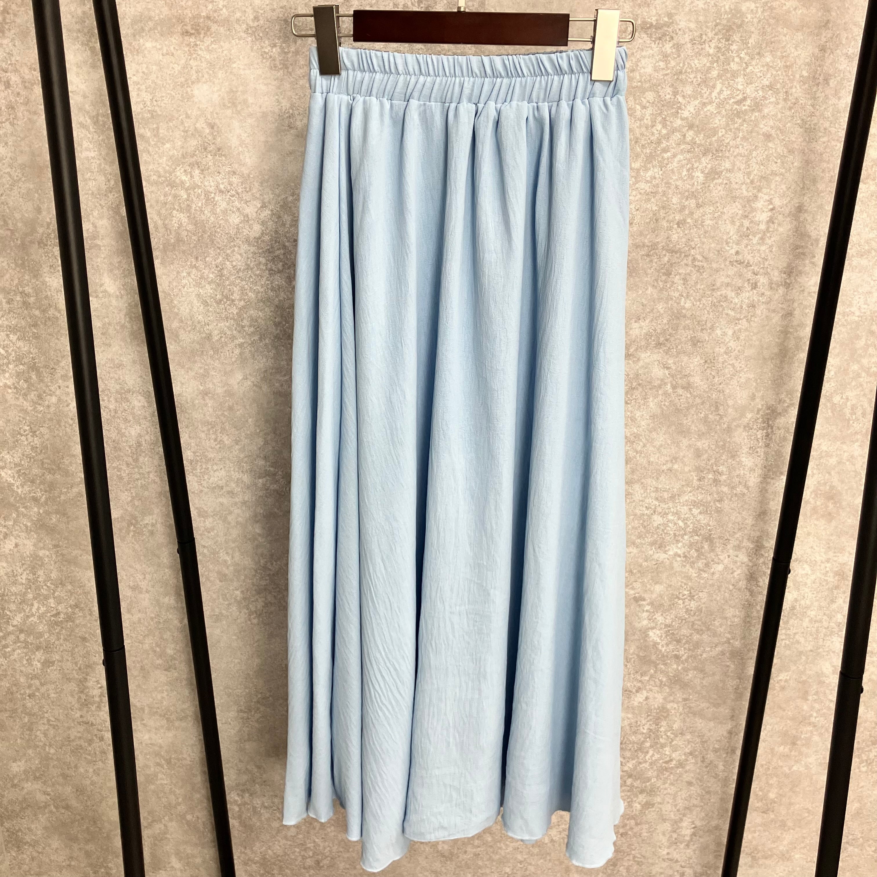 シンプルカラースカート ブルー※7/16~22迄に順次発送予定