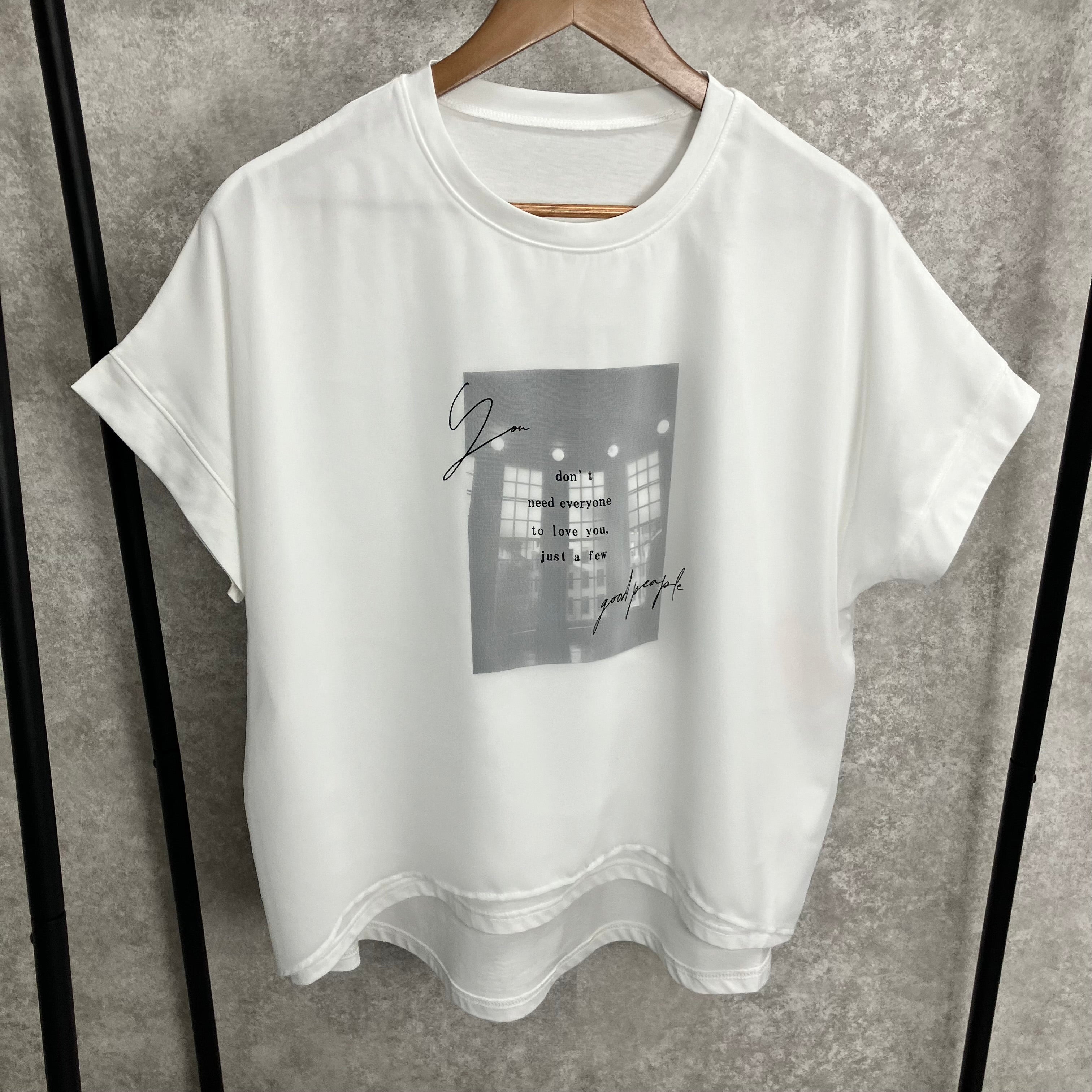 プリントレースTシャツ オフホワイト※6/11~17迄に順次発送予定